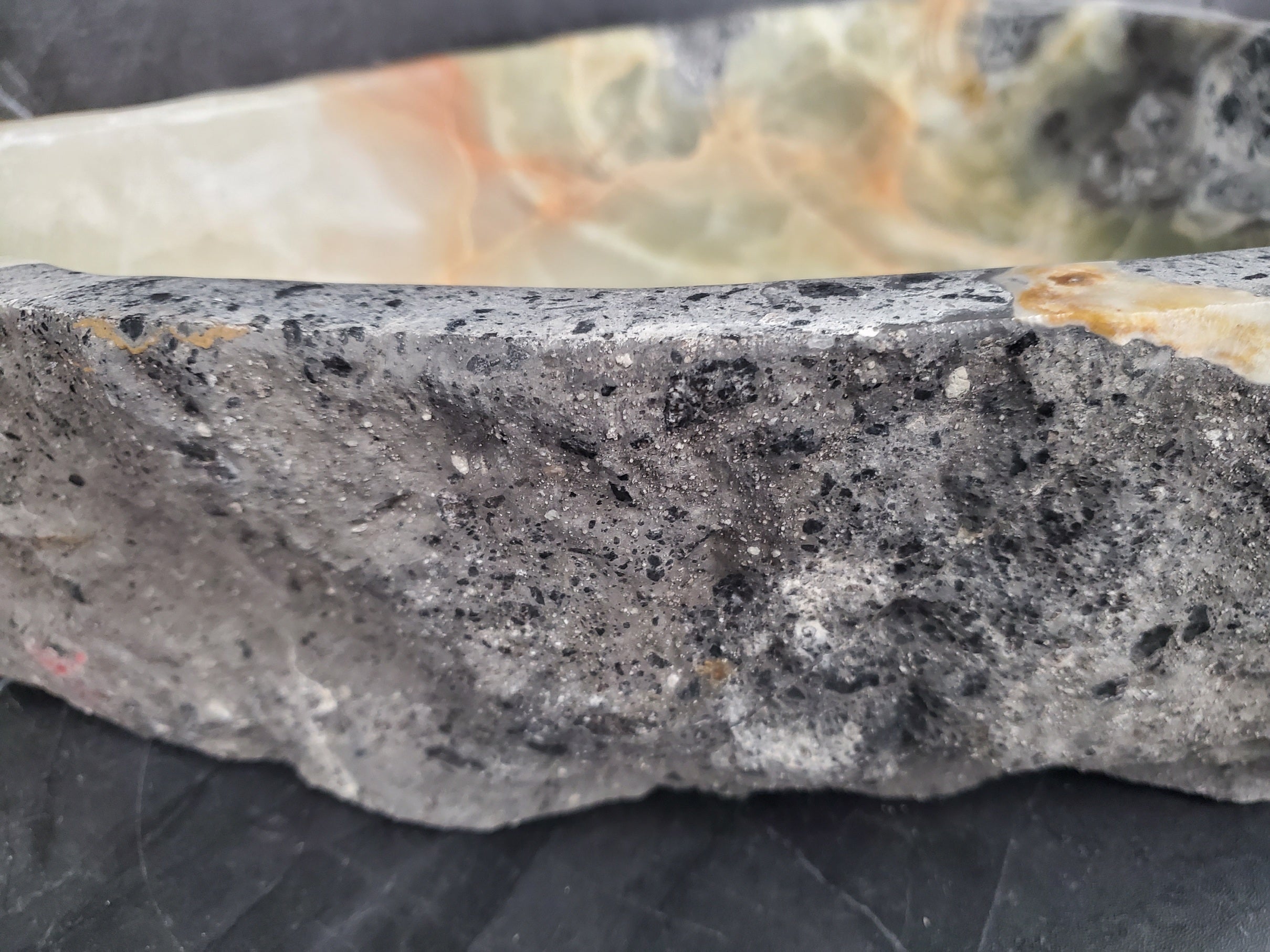 S26_07 Onyx Stone Vessel Bathroom Sink - 18 x 13 inch