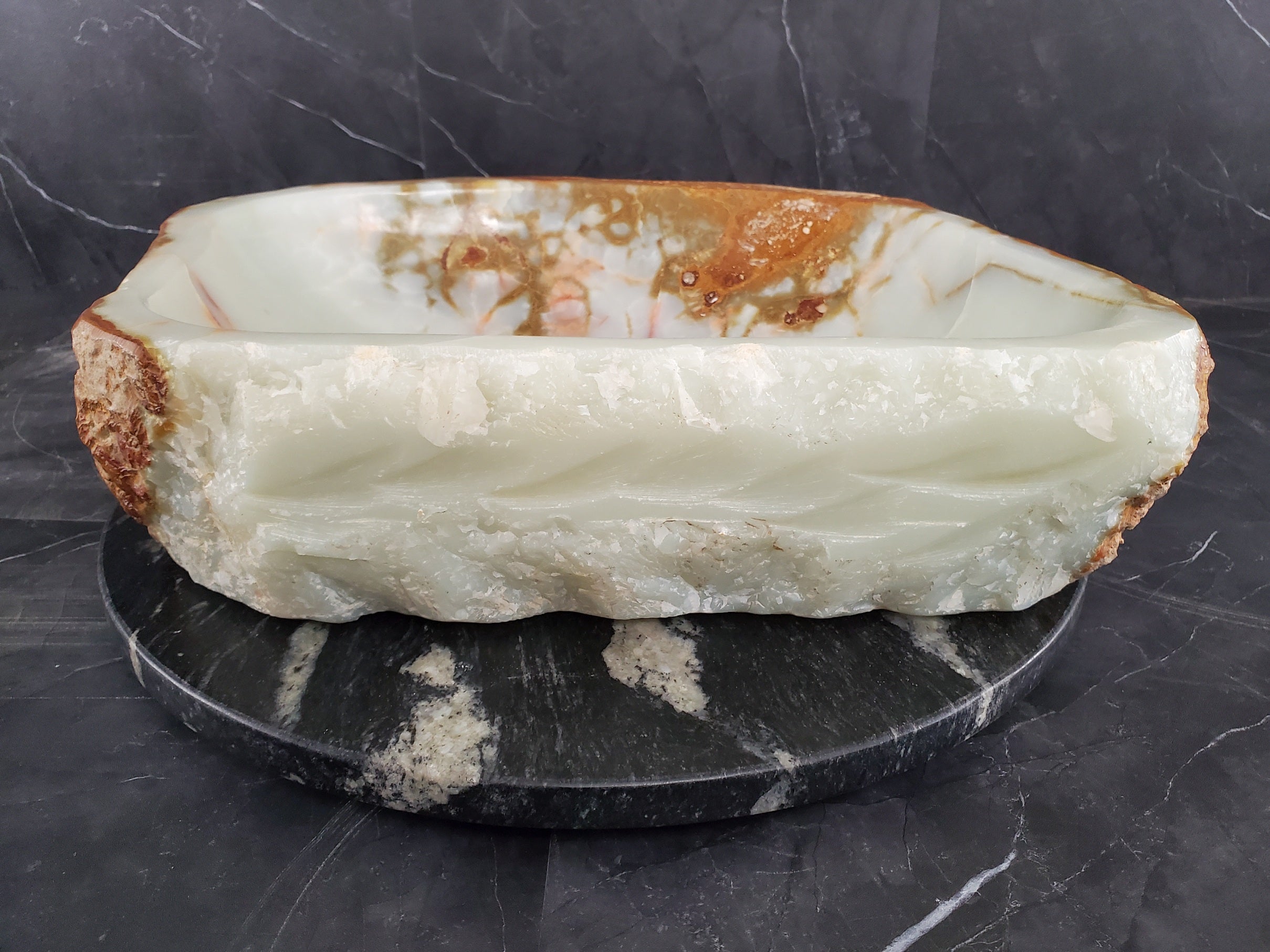 S25_26 Onyx Stone Vessel Bathroom Sink