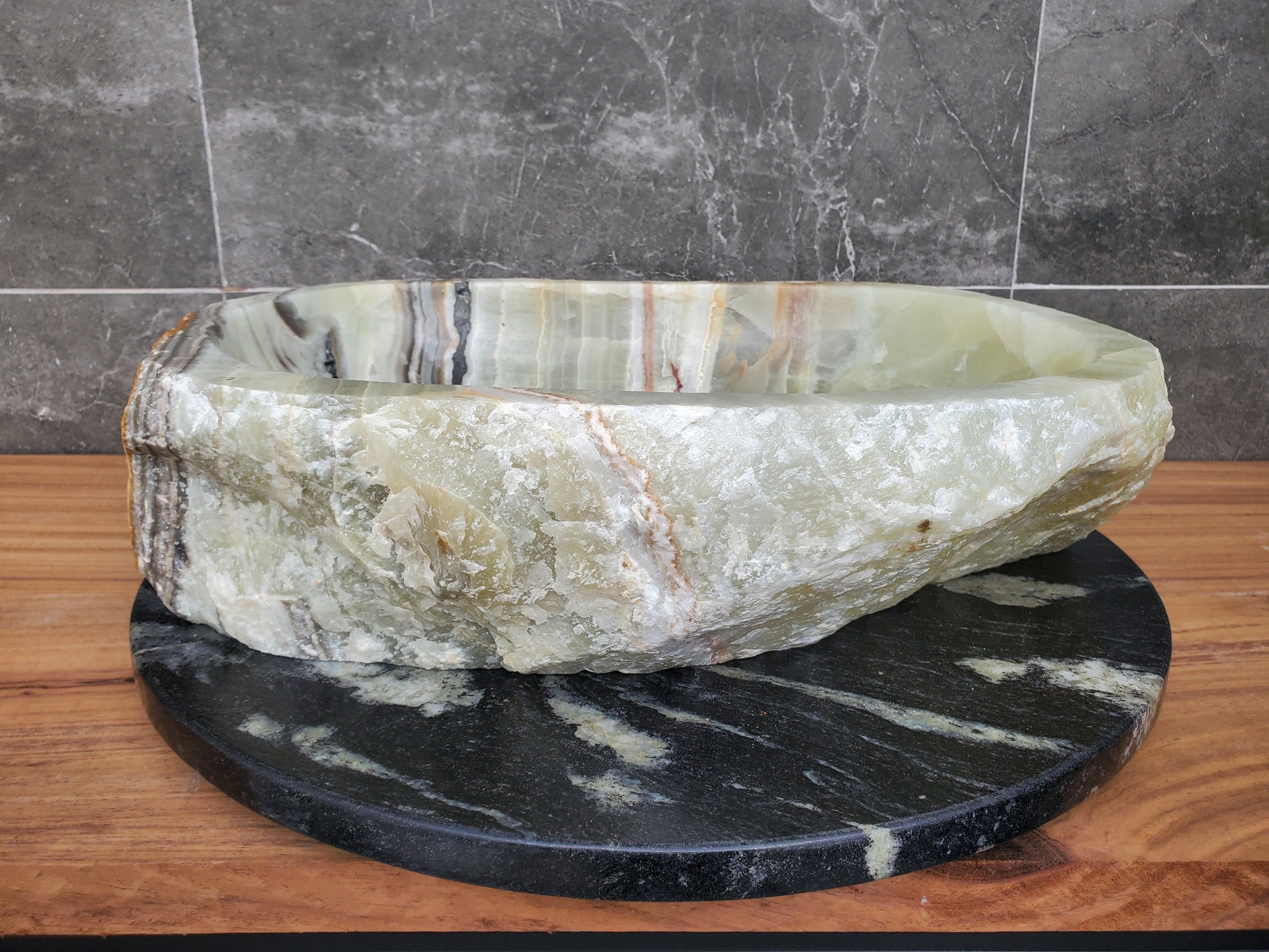 S29_20 Onyx Stone Vessel Bathroom Sink