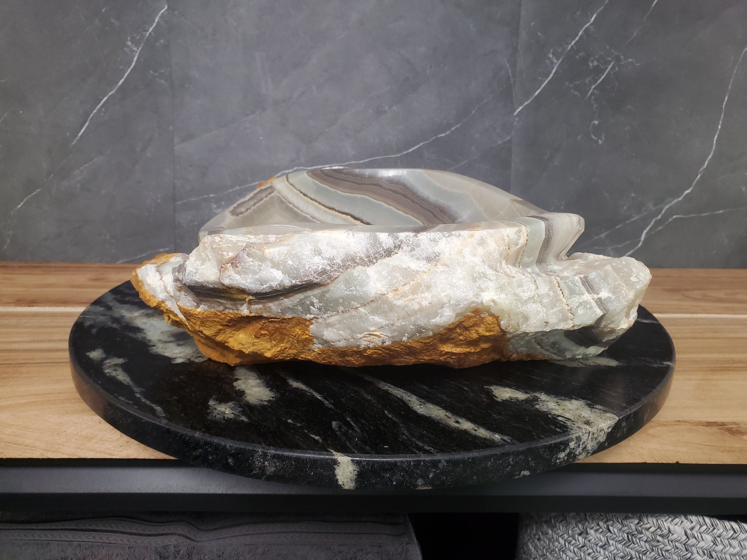 S28_12 Onyx Stone Vessel Bathroom Sink