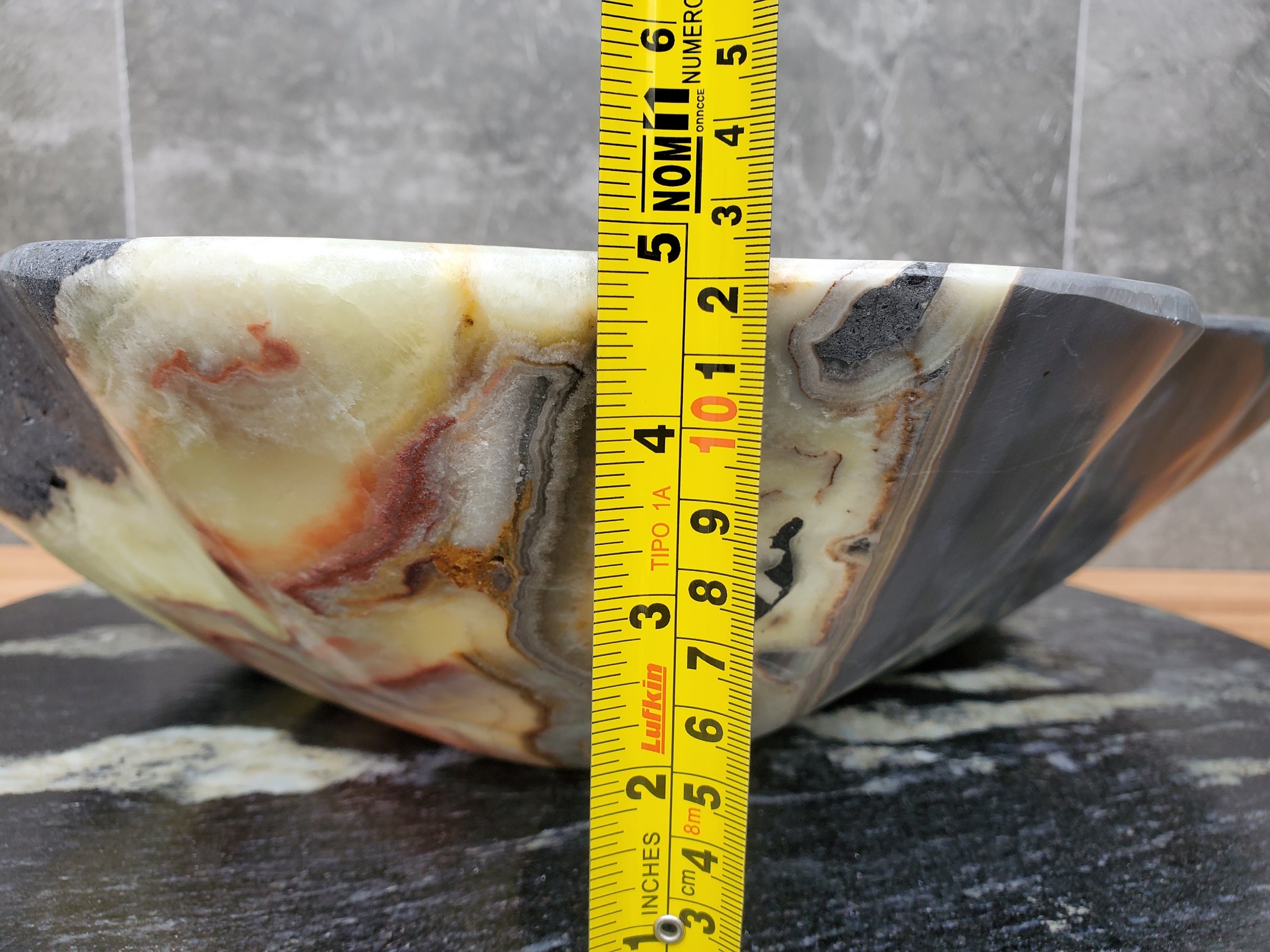 S30_33 Onyx Stone Vessel Bathroom Sink