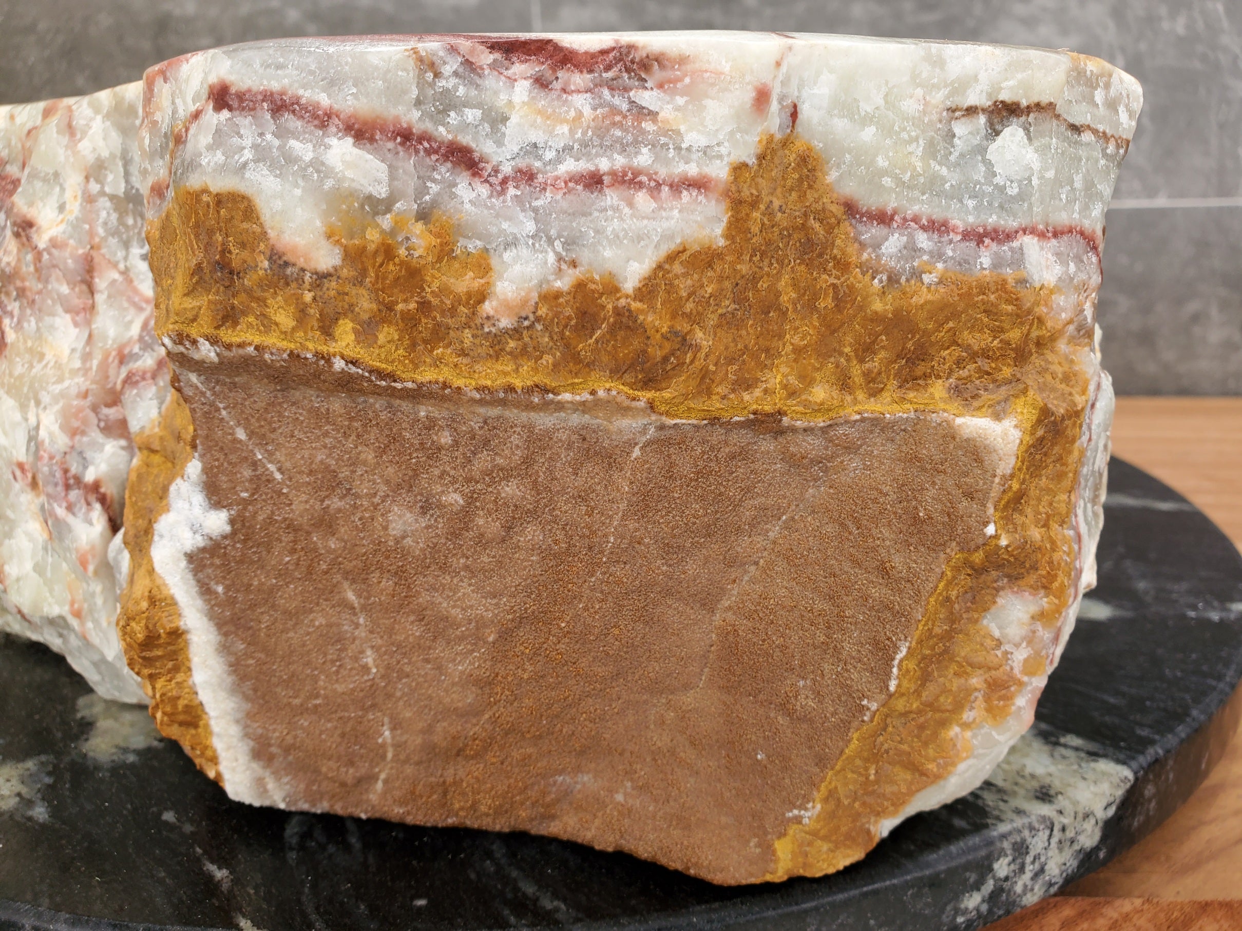 S31_13 Onyx Stone Vessel Bathroom Sink - 17.5 x 14.5 inch