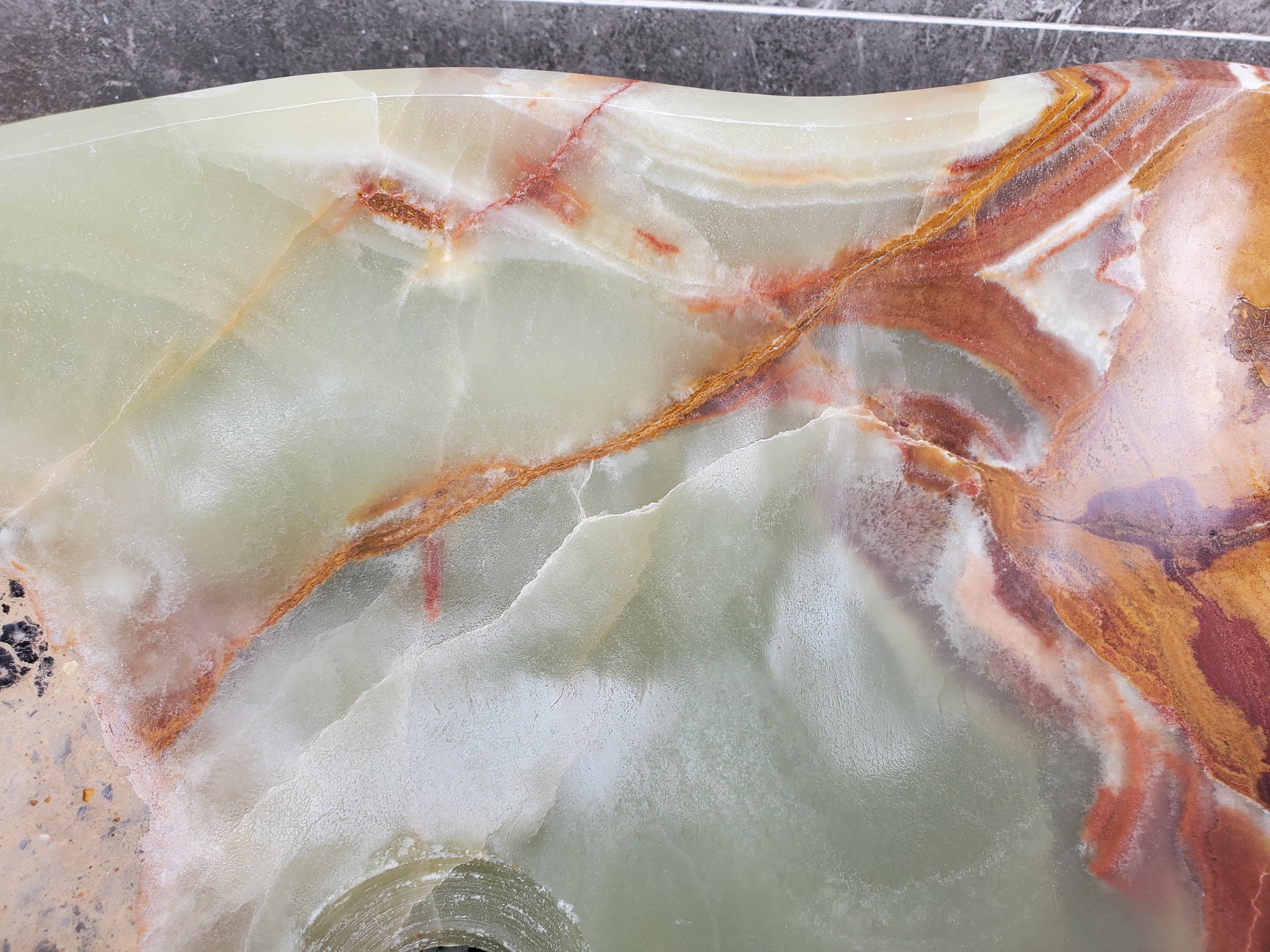 S30_30 Onyx Stone Vessel Bathroom Sink