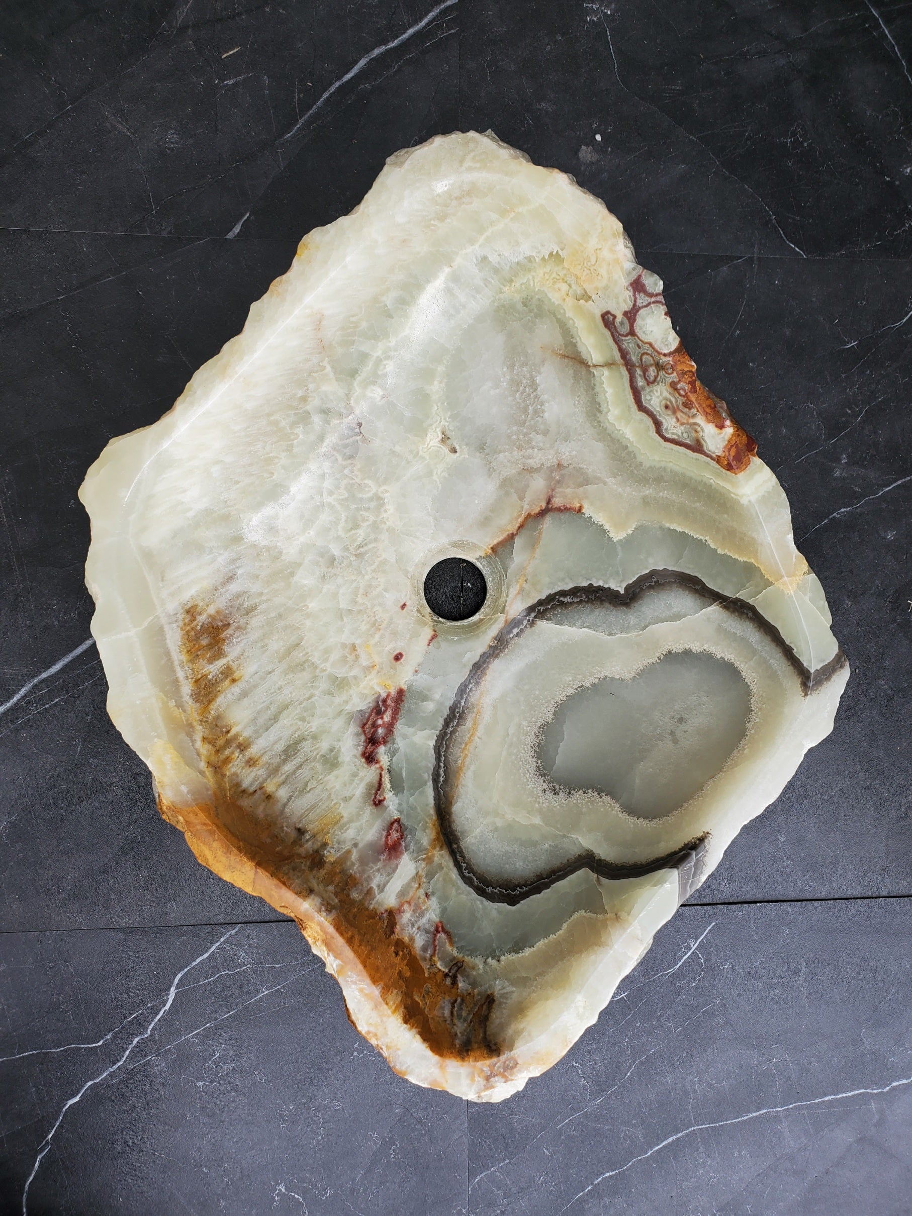 S30_29 Onyx Stone Vessel Bathroom Sink