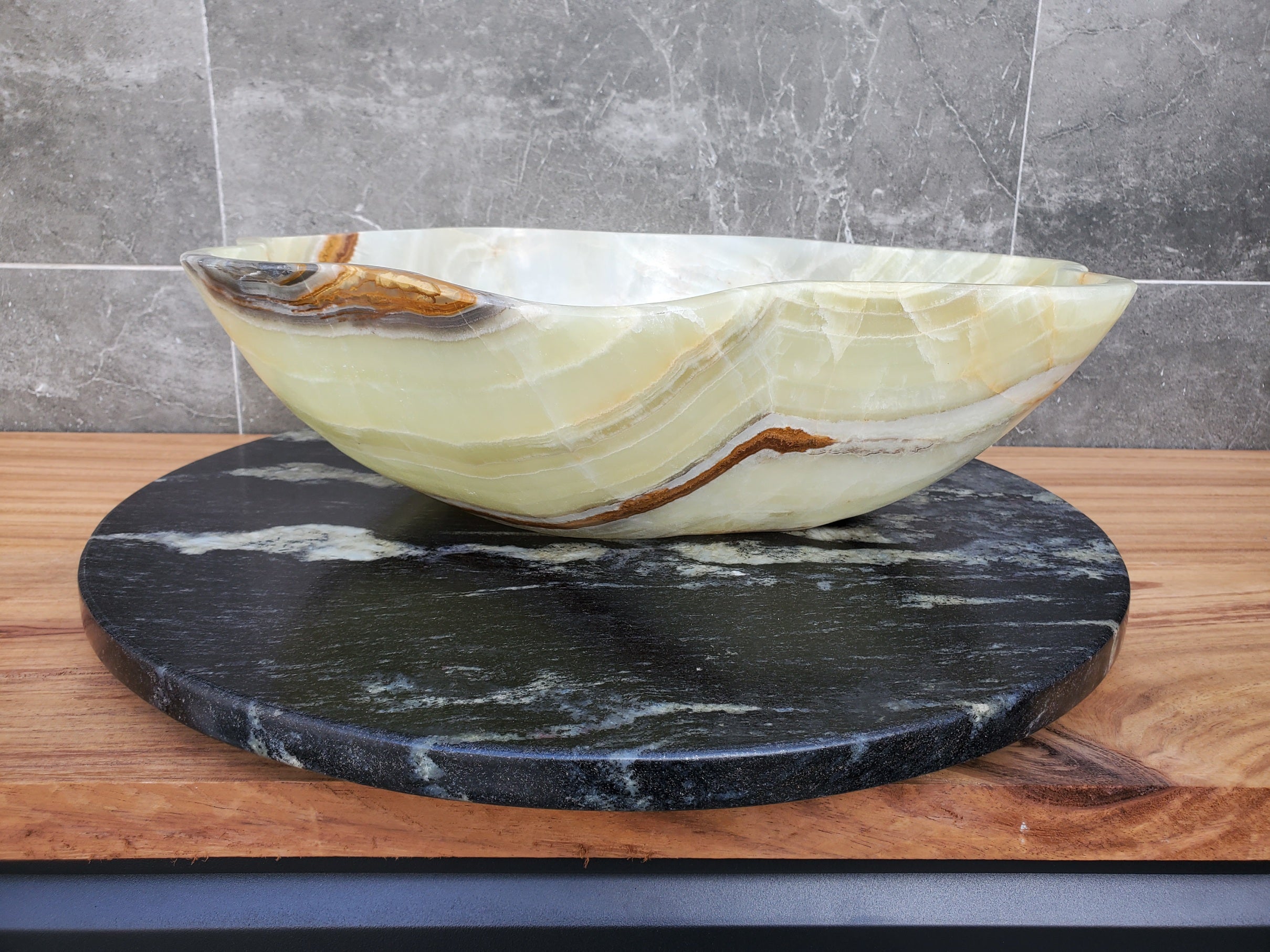 S30_14 Onyx Stone Vessel Bathroom Sink