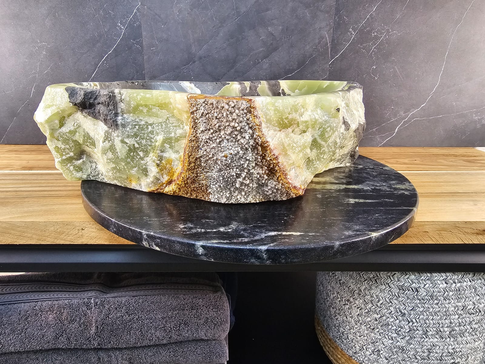 S29_01 Onyx Stone Vessel Bathroom Sink