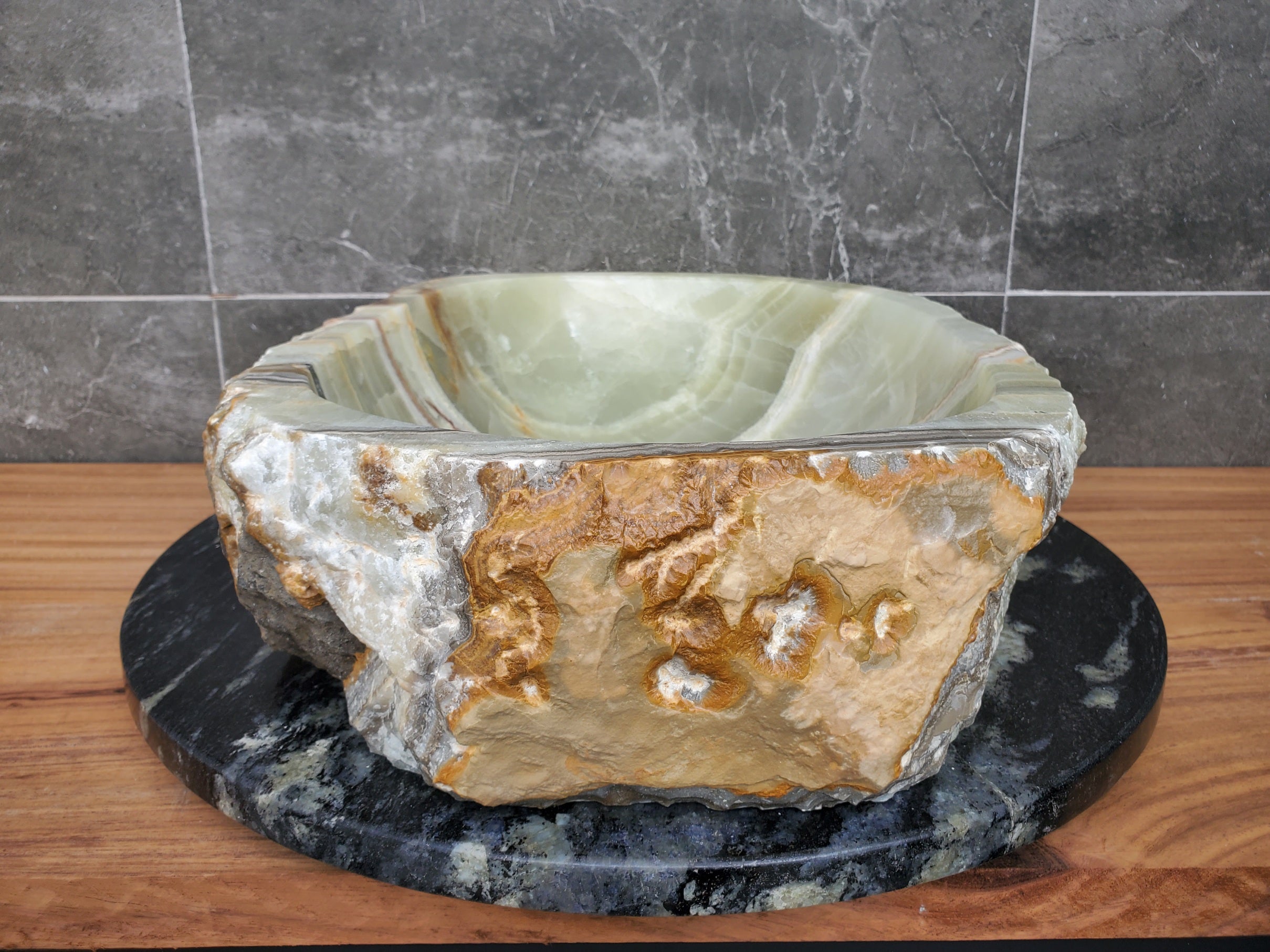 S29_20 Onyx Stone Vessel Bathroom Sink