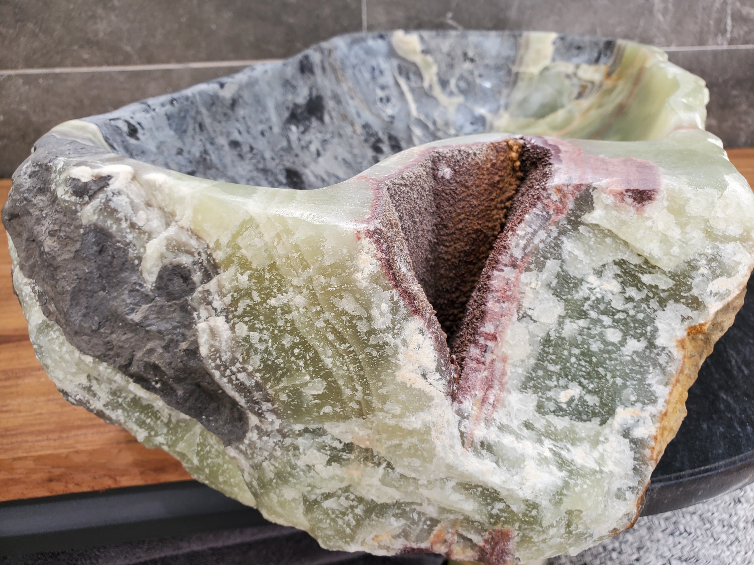 S31_11 Onyx Stone Vessel Bathroom Sink