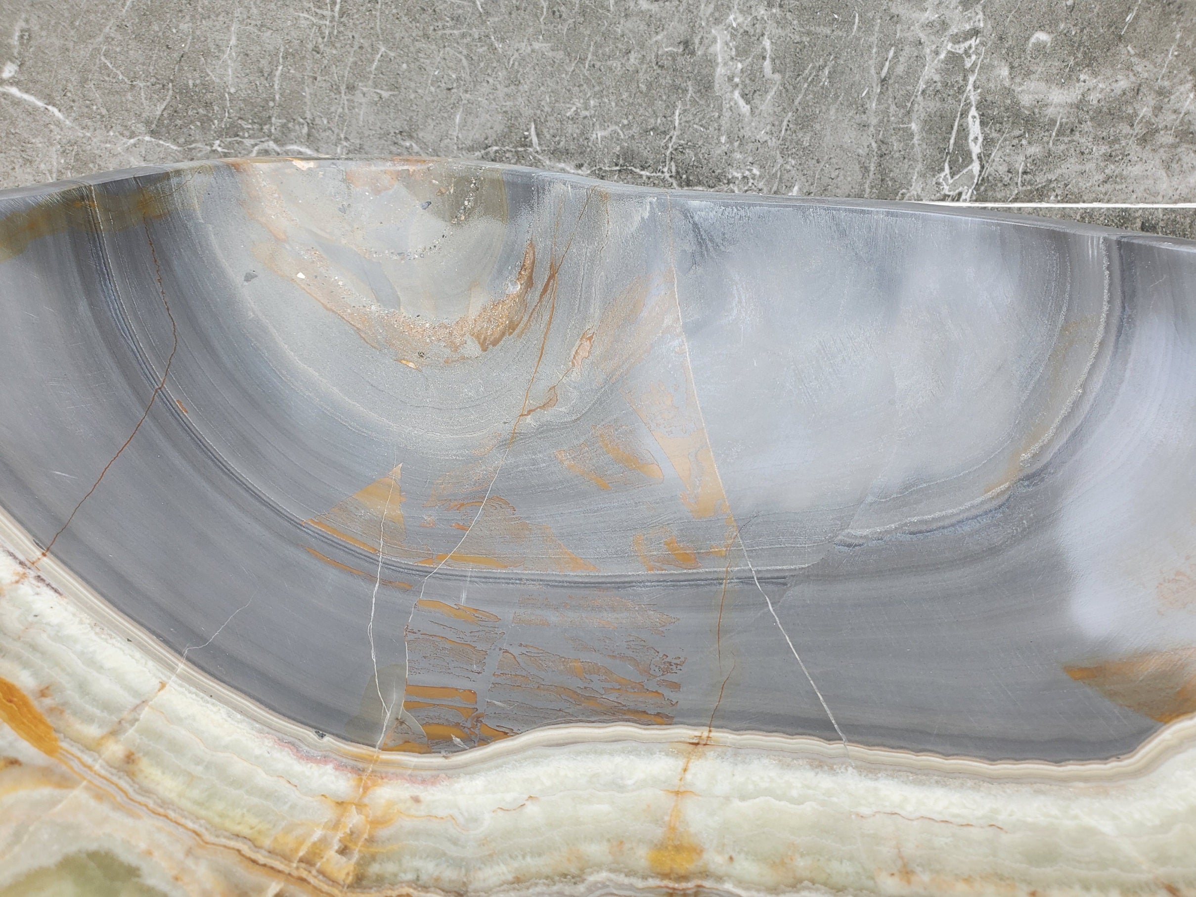 S30_33 Onyx Stone Vessel Bathroom Sink