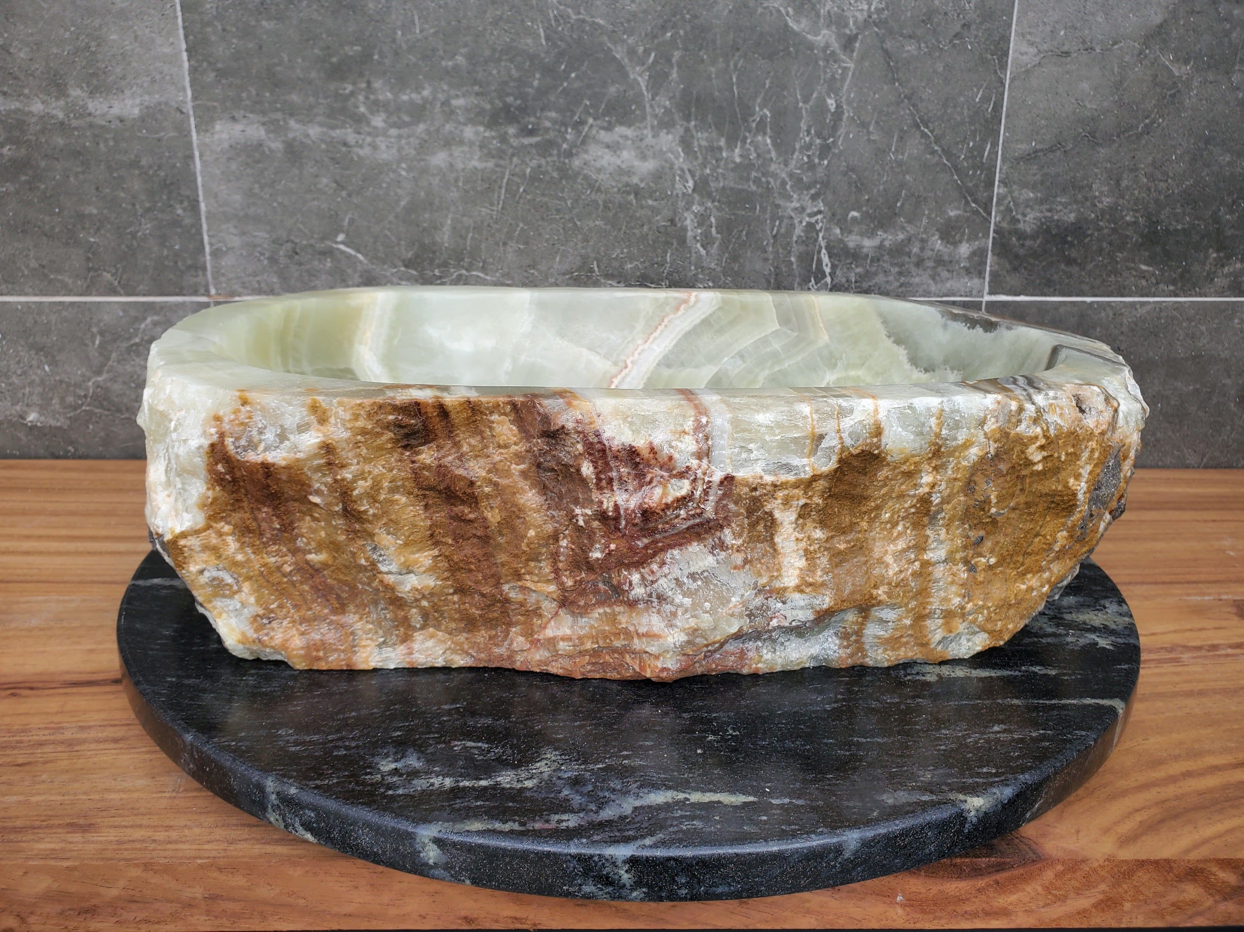 S29_20 Onyx Stone Vessel Bathroom Sink
