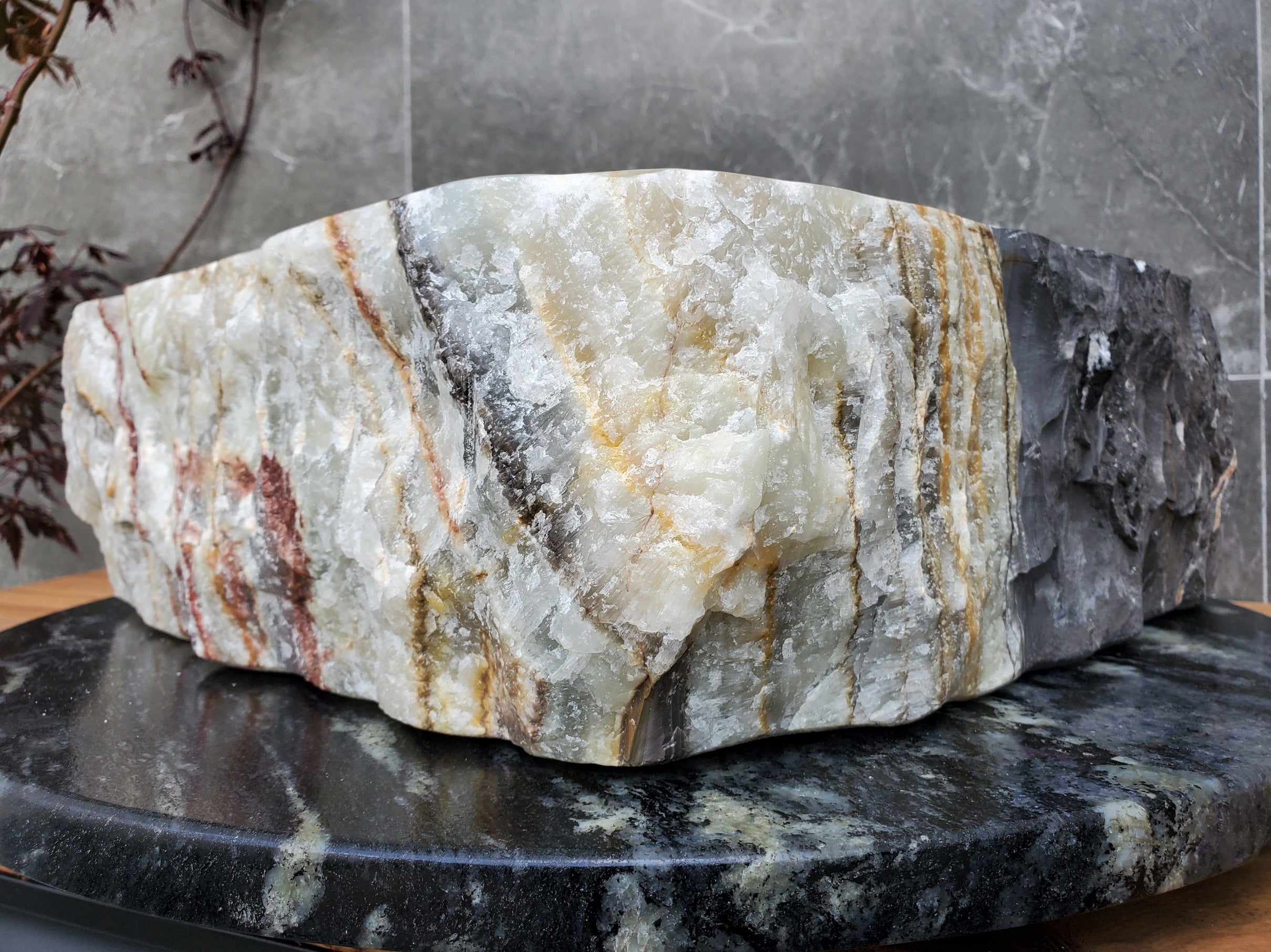 S30_24 Onyx Stone Vessel Bathroom Sink