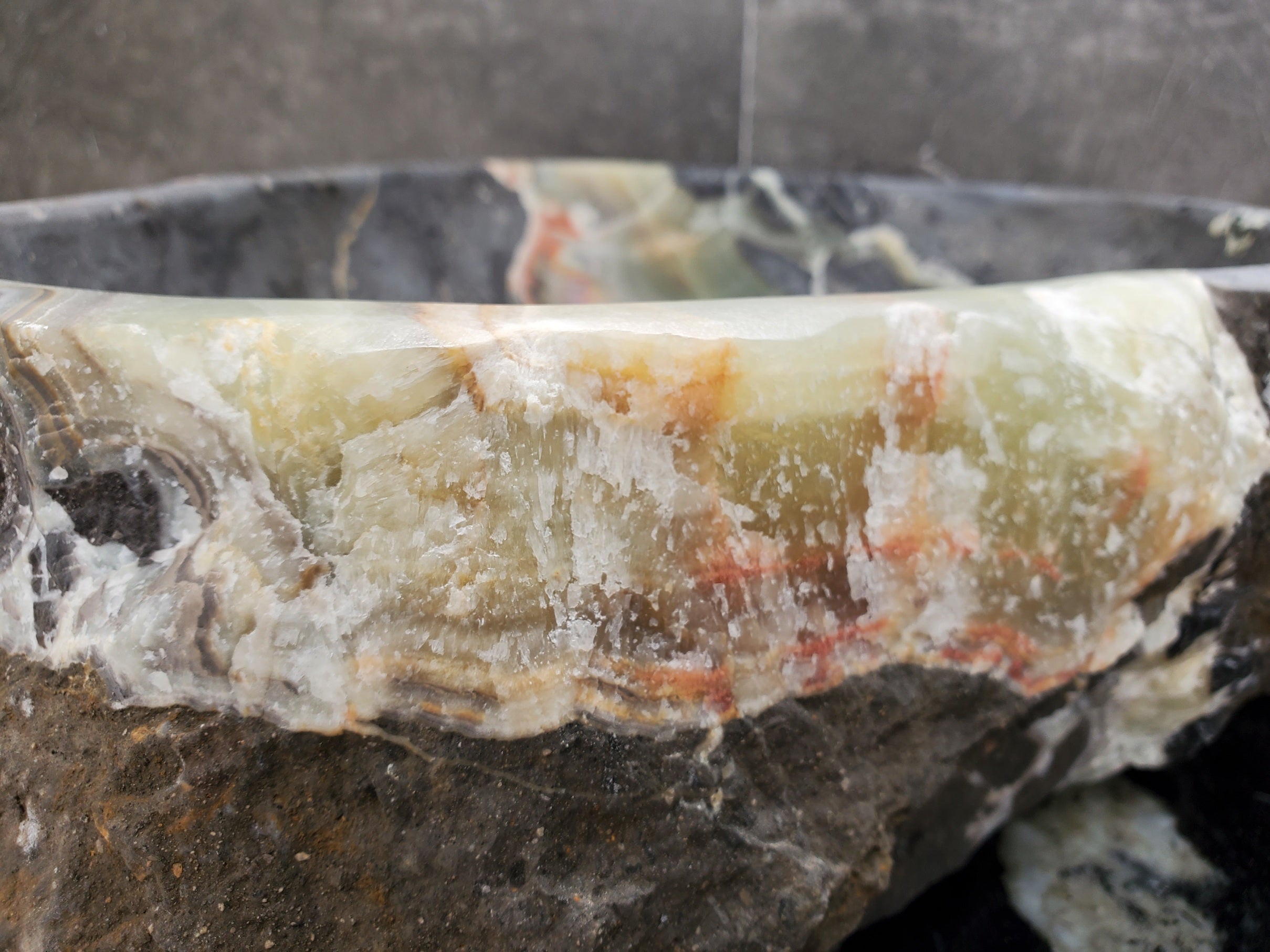 S30_38 Onyx Stone Vessel Bathroom Sink