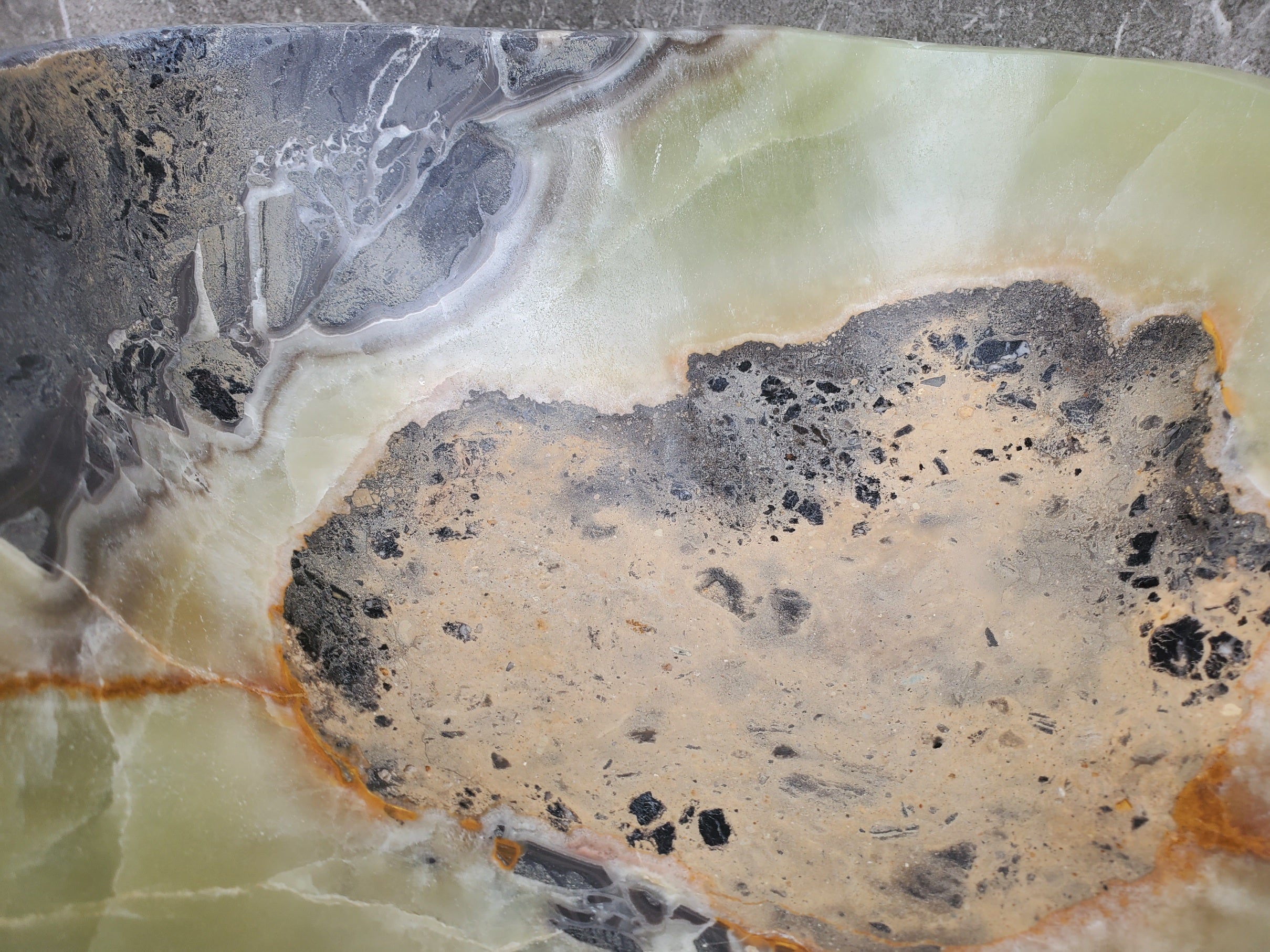 S30_30 Onyx Stone Vessel Bathroom Sink