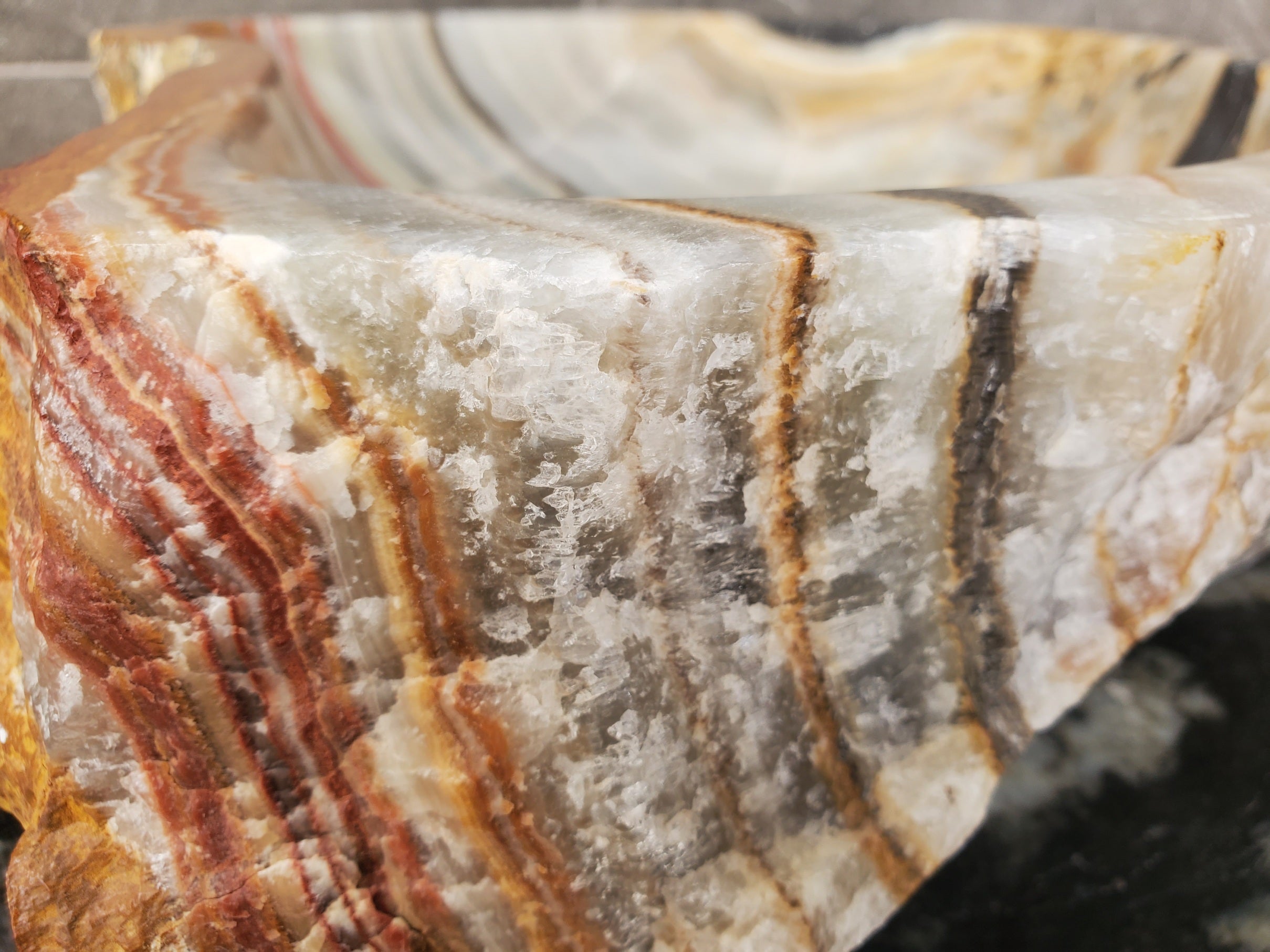 S31_19 Onyx Stone Vessel Bathroom Sink