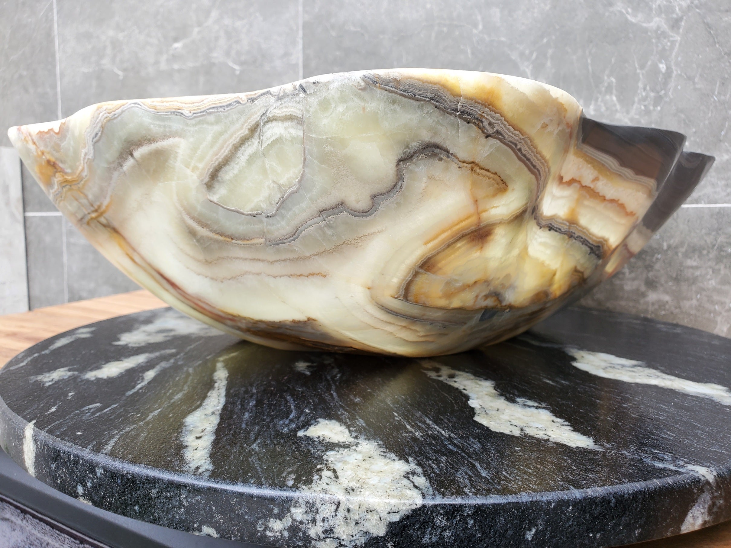 S31_01 Onyx Stone Vessel Bathroom Sink