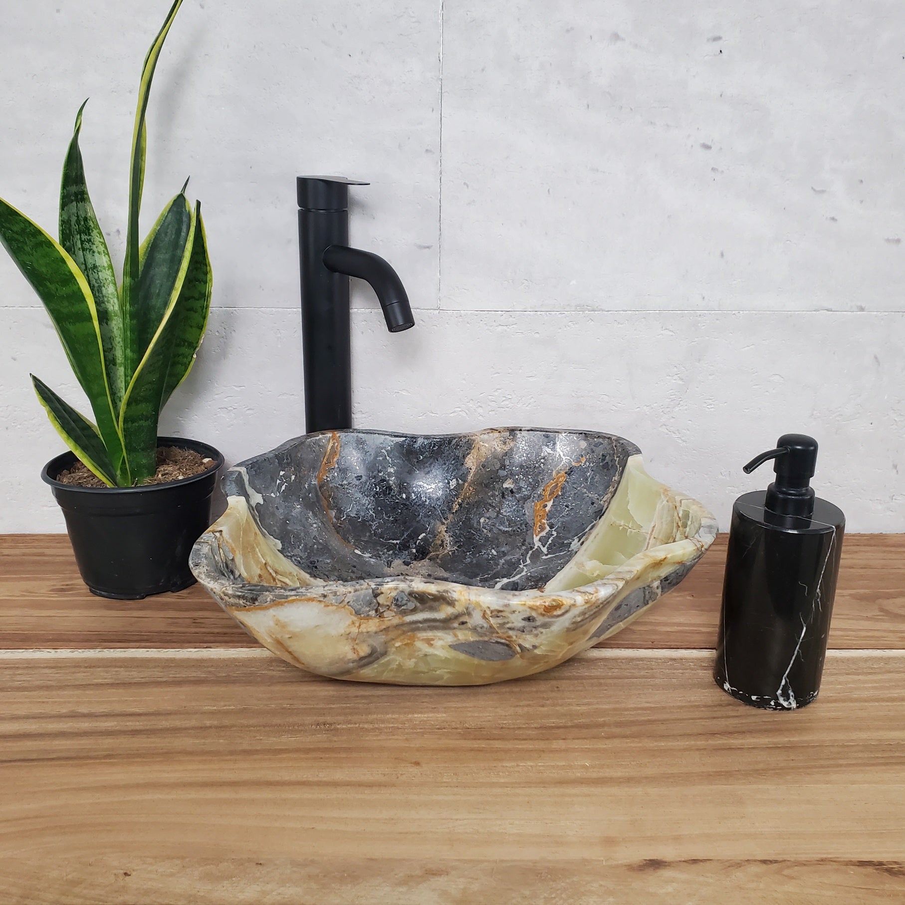 S28_06 Natural Stone Vessel Bathroom Sink