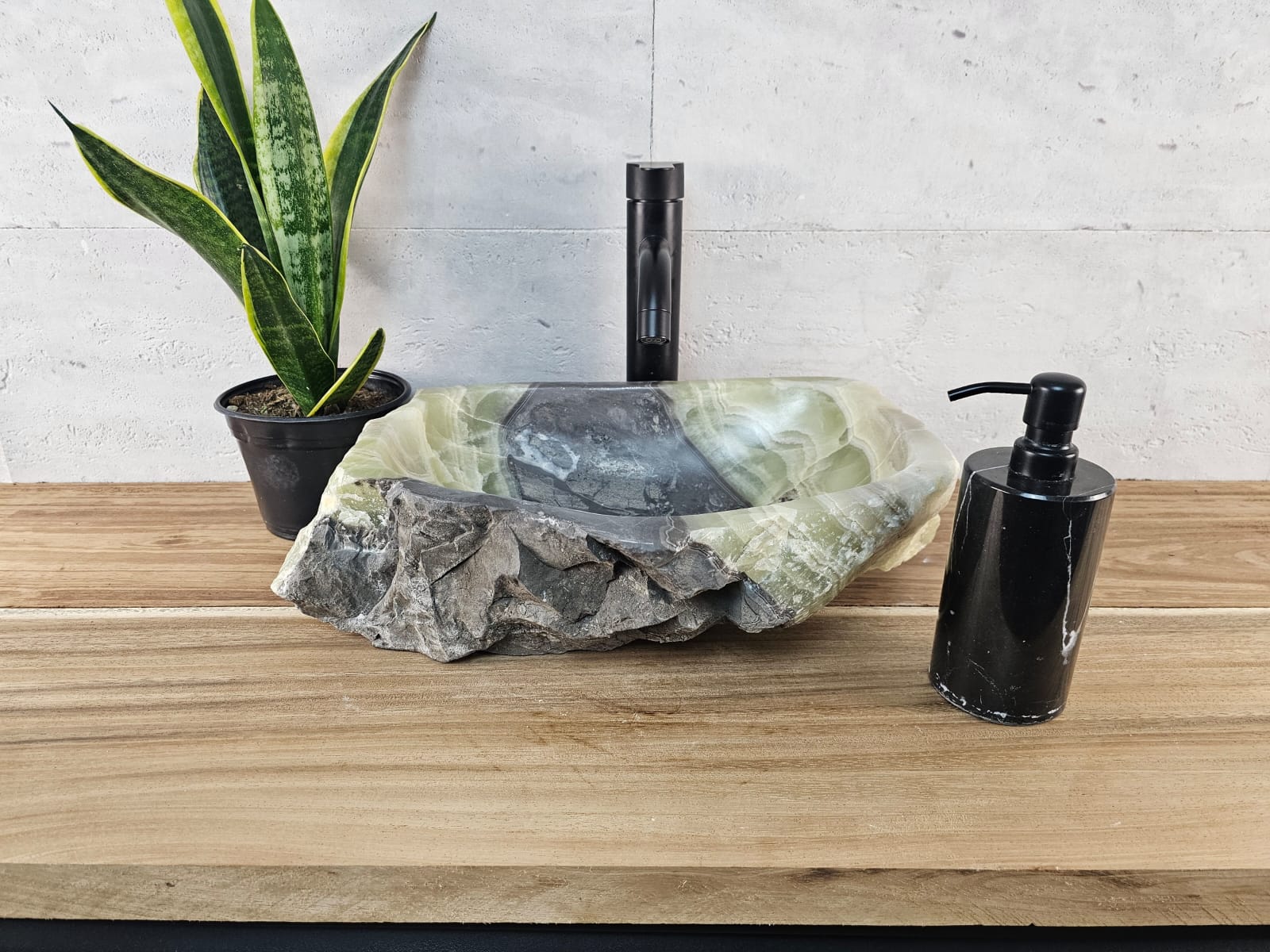 S29_02 Onyx Stone Vessel Bathroom Sink