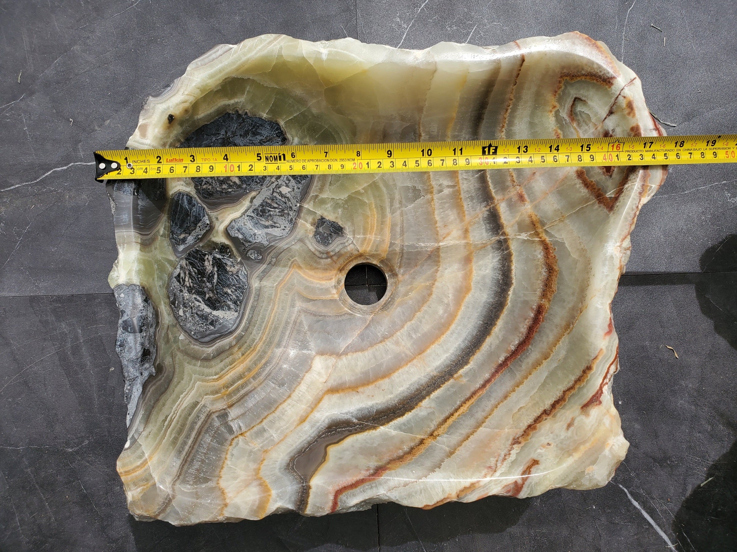 S31_13 Onyx Stone Vessel Bathroom Sink