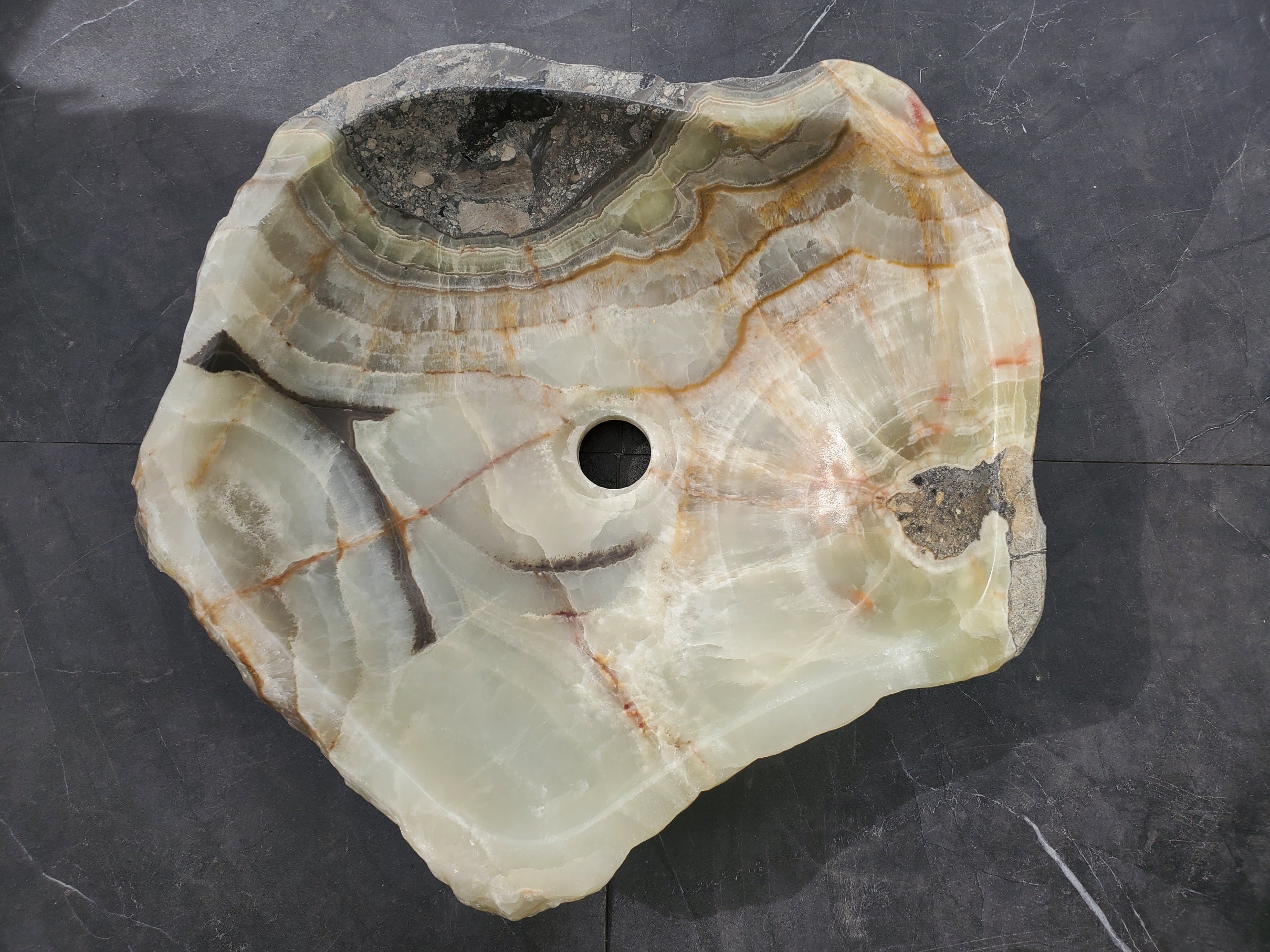 S31_18 Onyx Stone Vessel Bathroom Sink