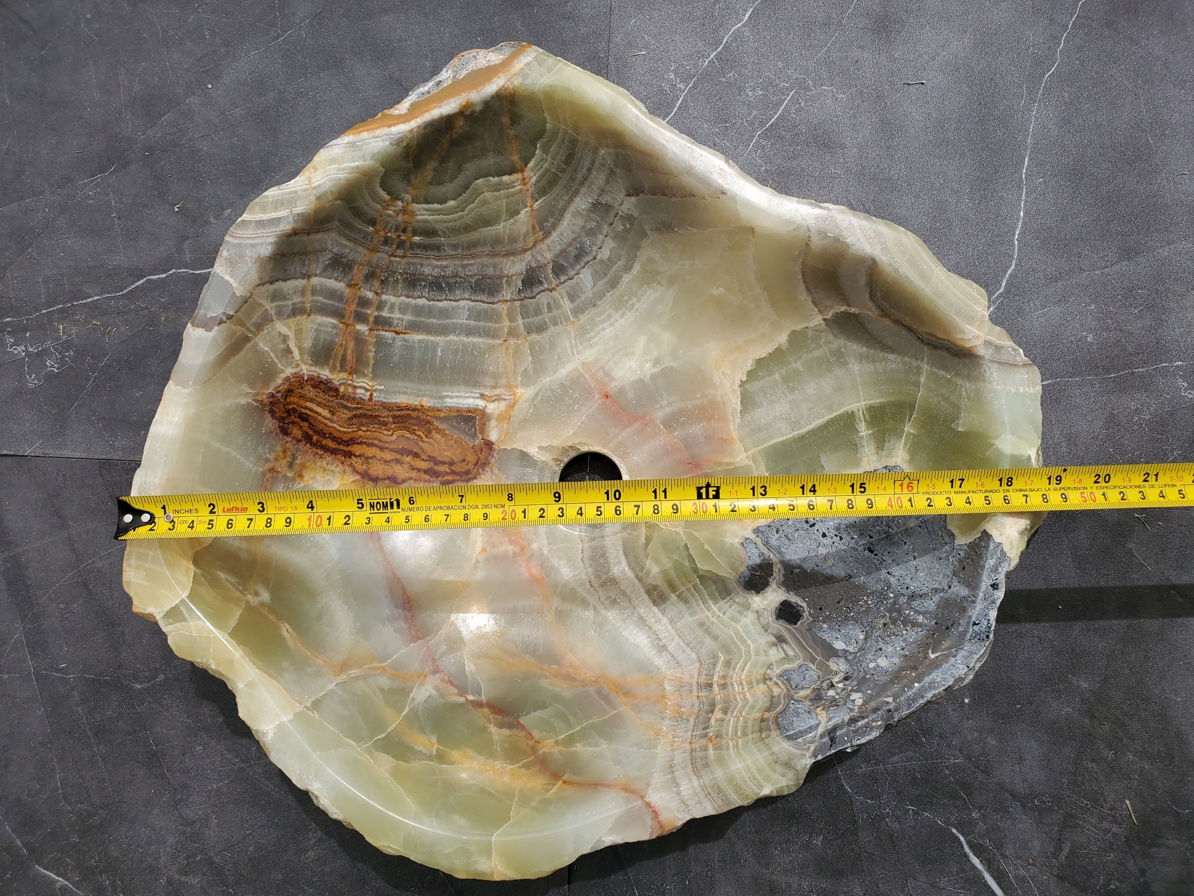 S31_12 Onyx Stone Vessel Bathroom Sink