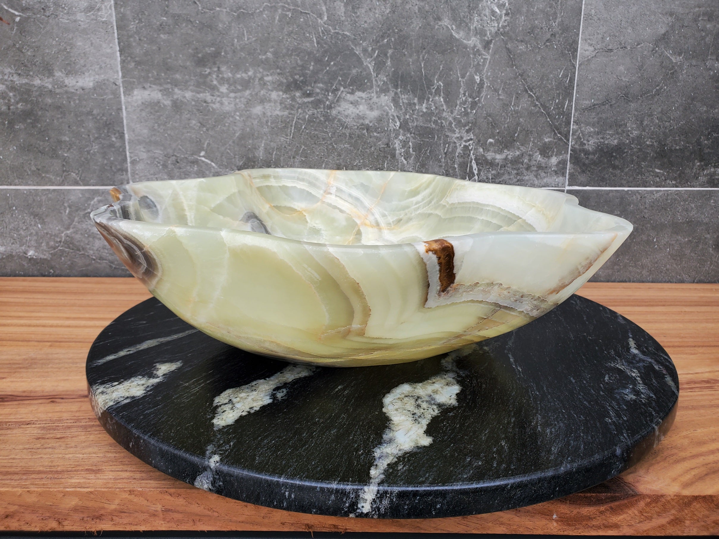 S30_13 Onyx Stone Vessel Bathroom Sink
