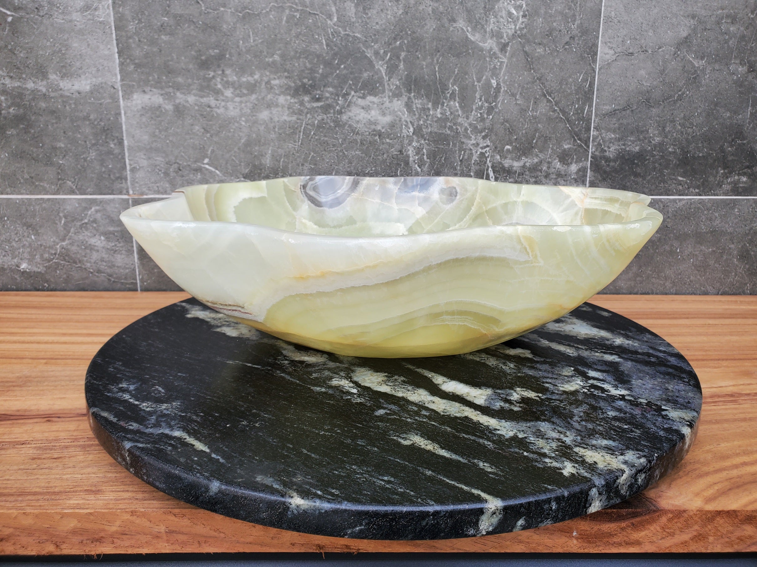 S30_13 Onyx Stone Vessel Bathroom Sink