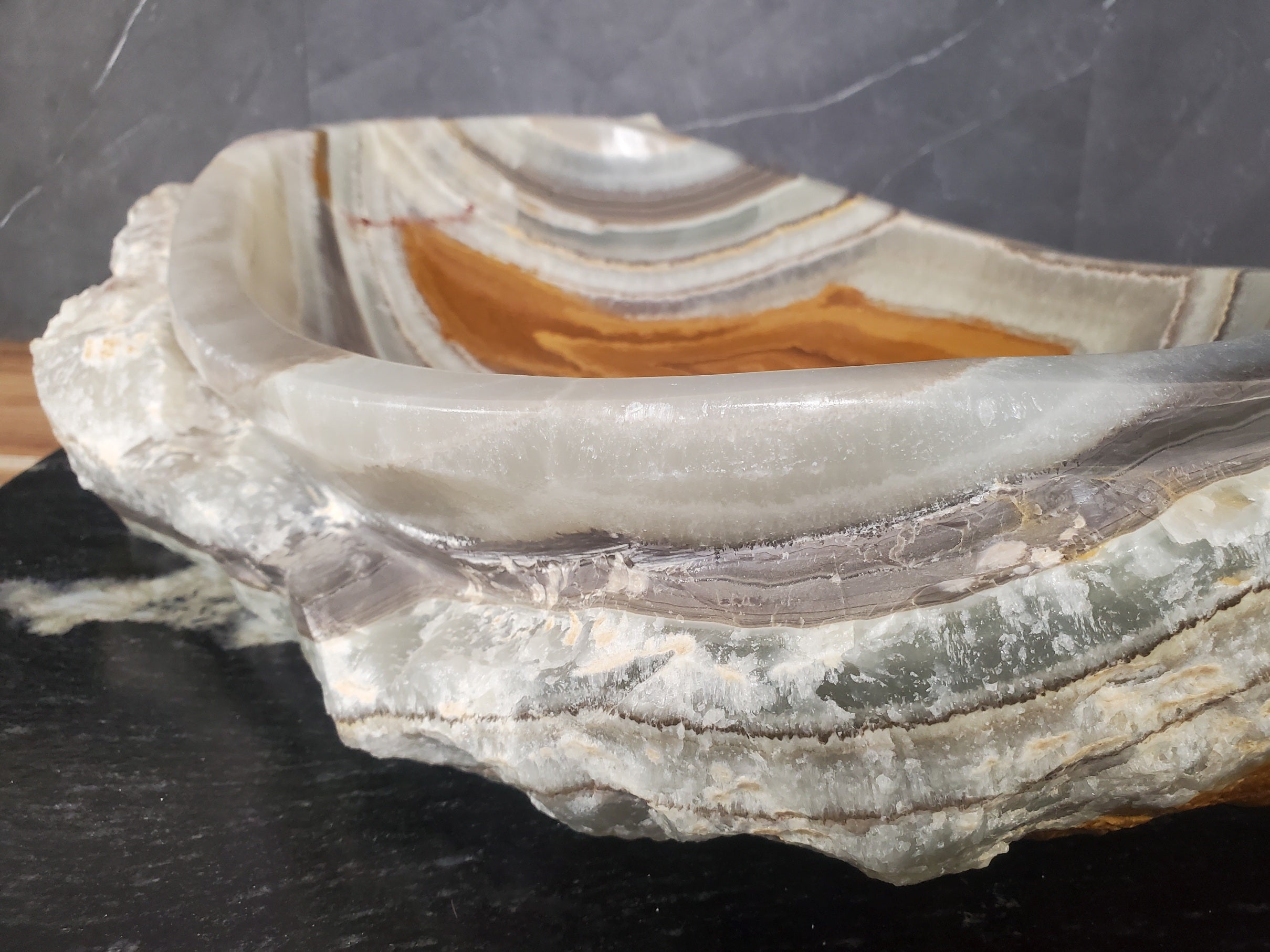 SET1039 Onyx Stone Vessel Bathroom Sink (Set of Two)