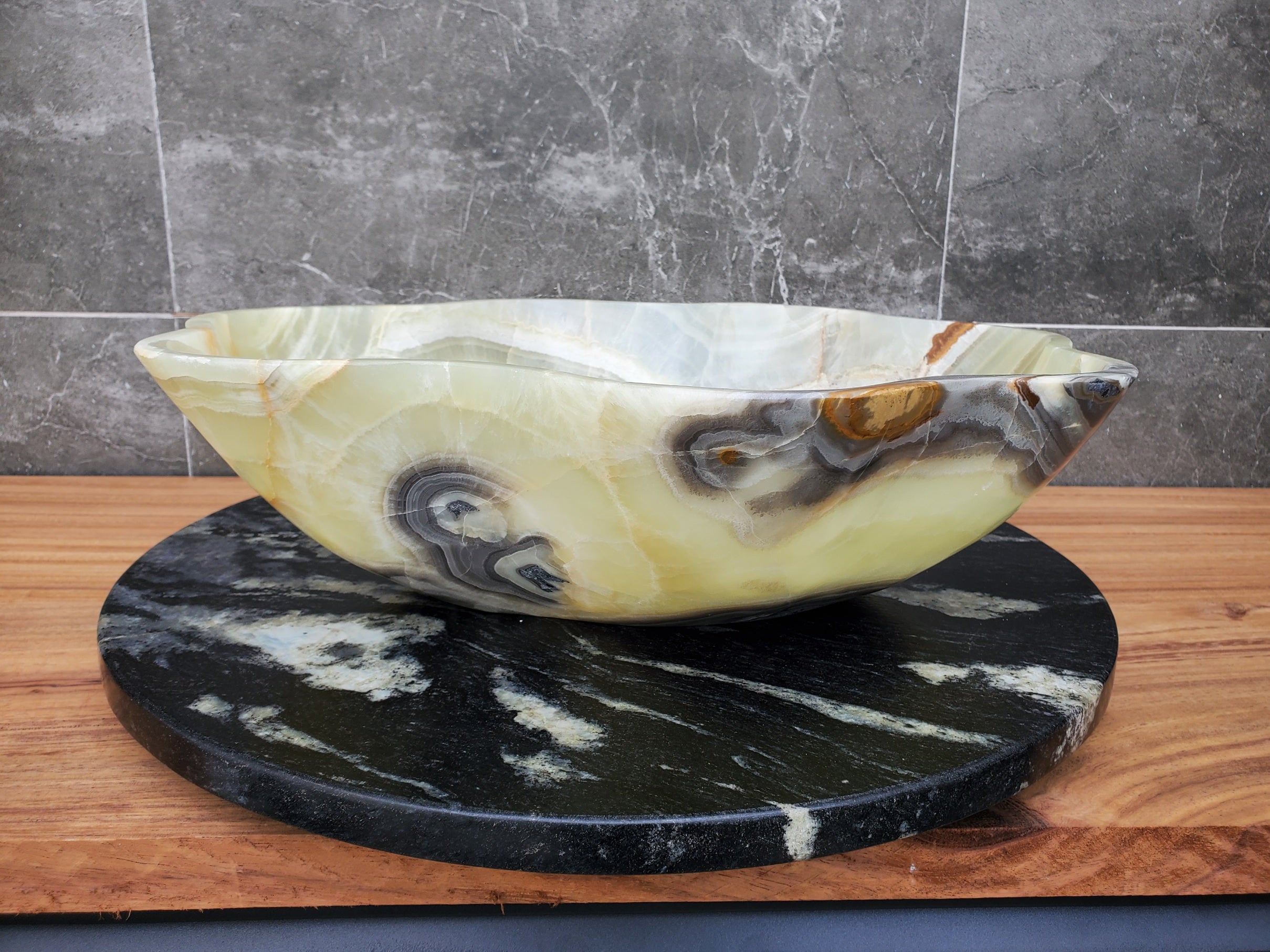 S30_13 Onyx Stone Vessel Bathroom Sink