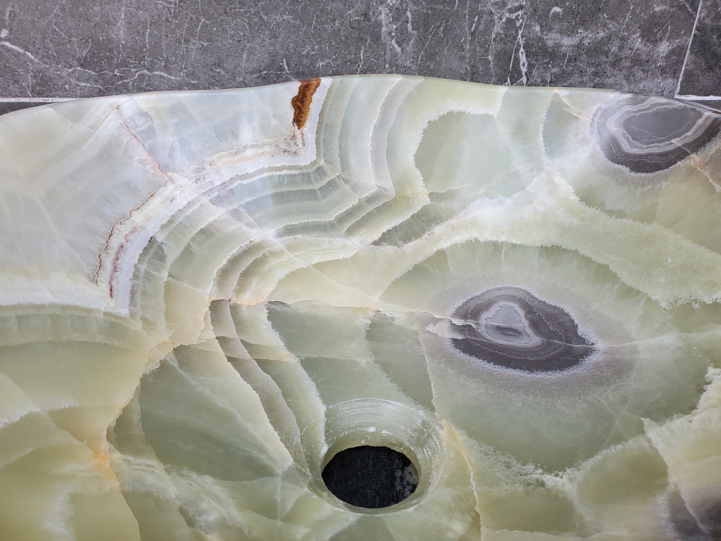 S30_13 Onyx Stone Vessel Bathroom Sink