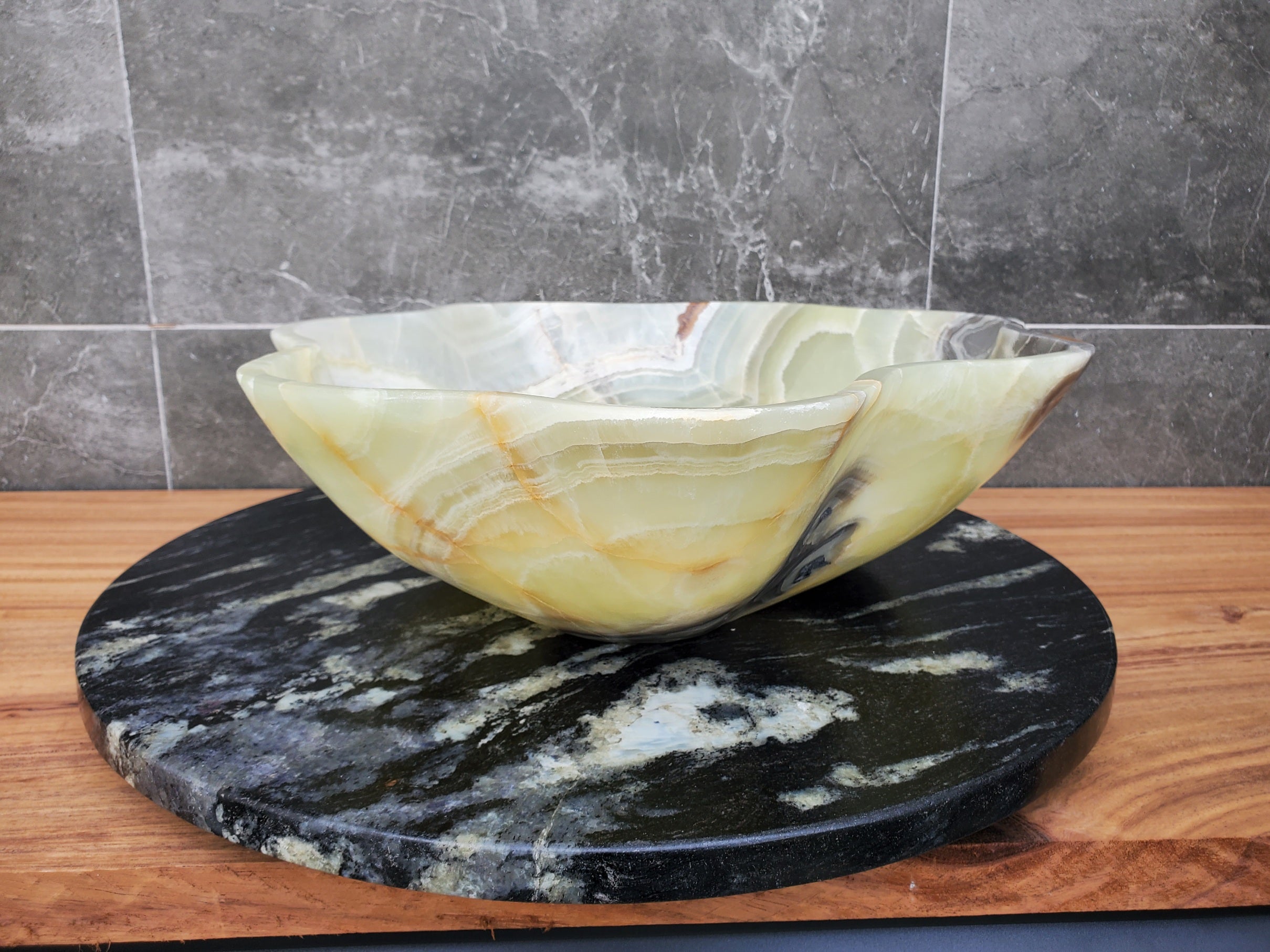 S30_13 Onyx Stone Vessel Bathroom Sink