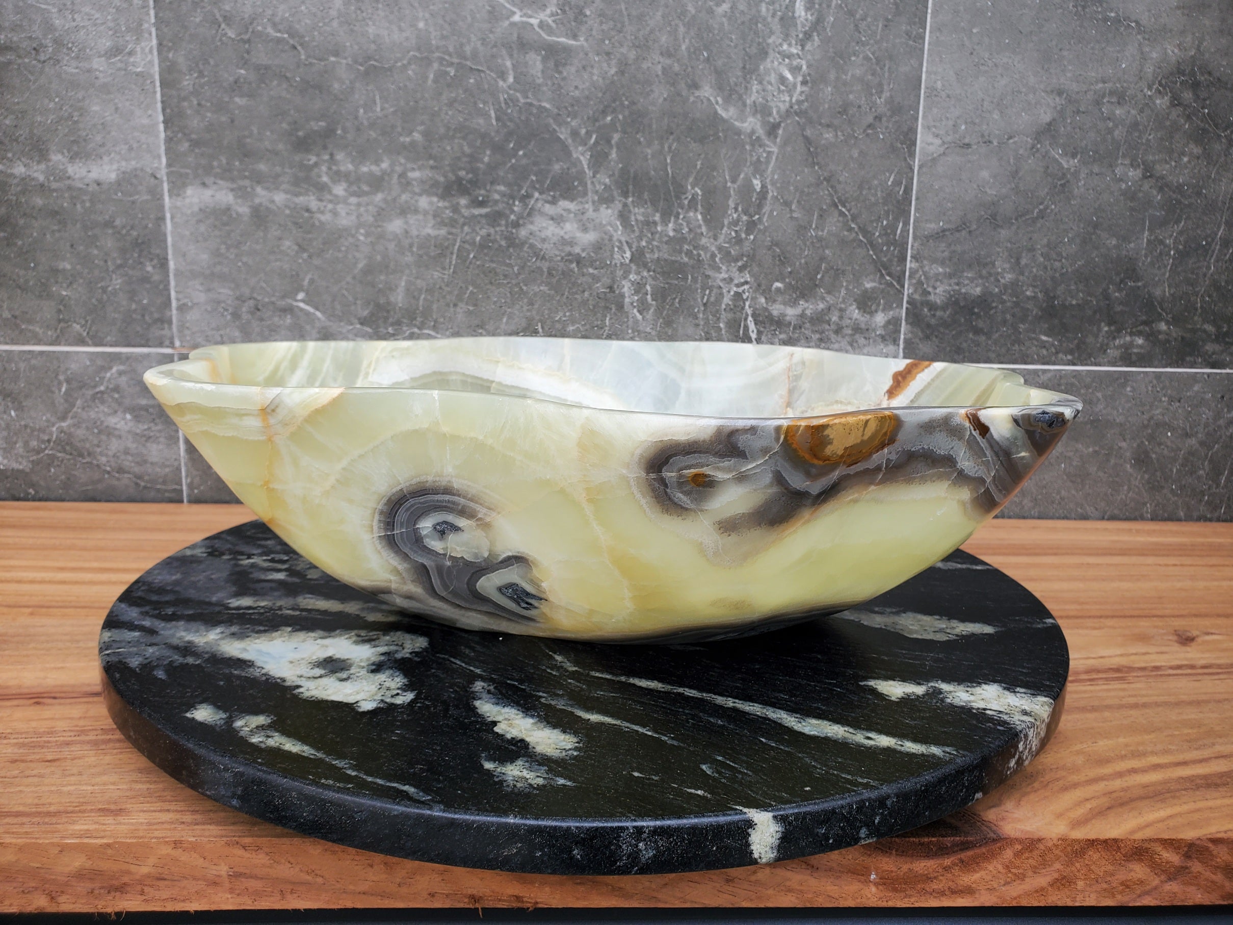 S30_13 Onyx Stone Vessel Bathroom Sink