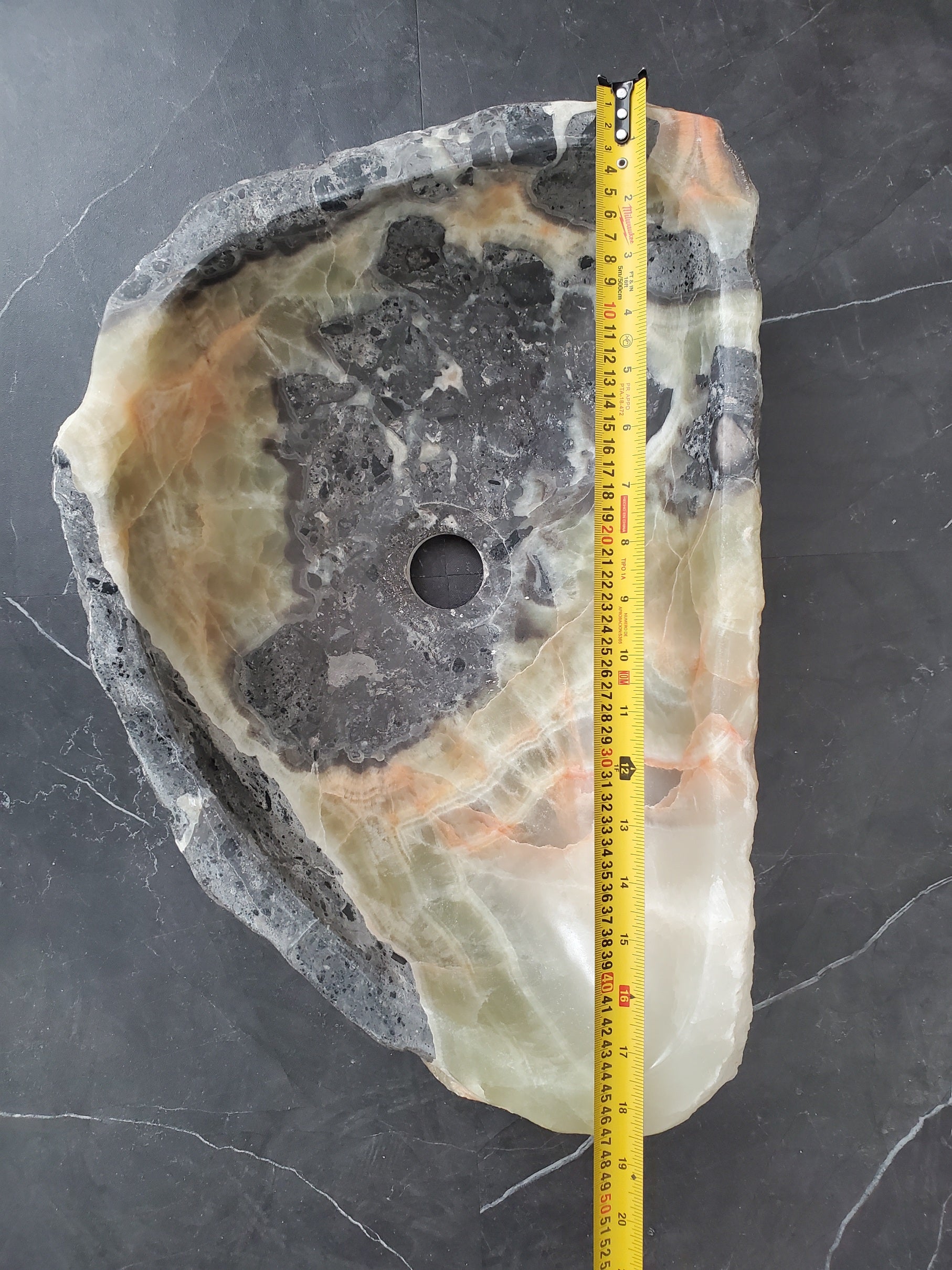 S26_08 Onyx Stone Vessel Bathroom Sink