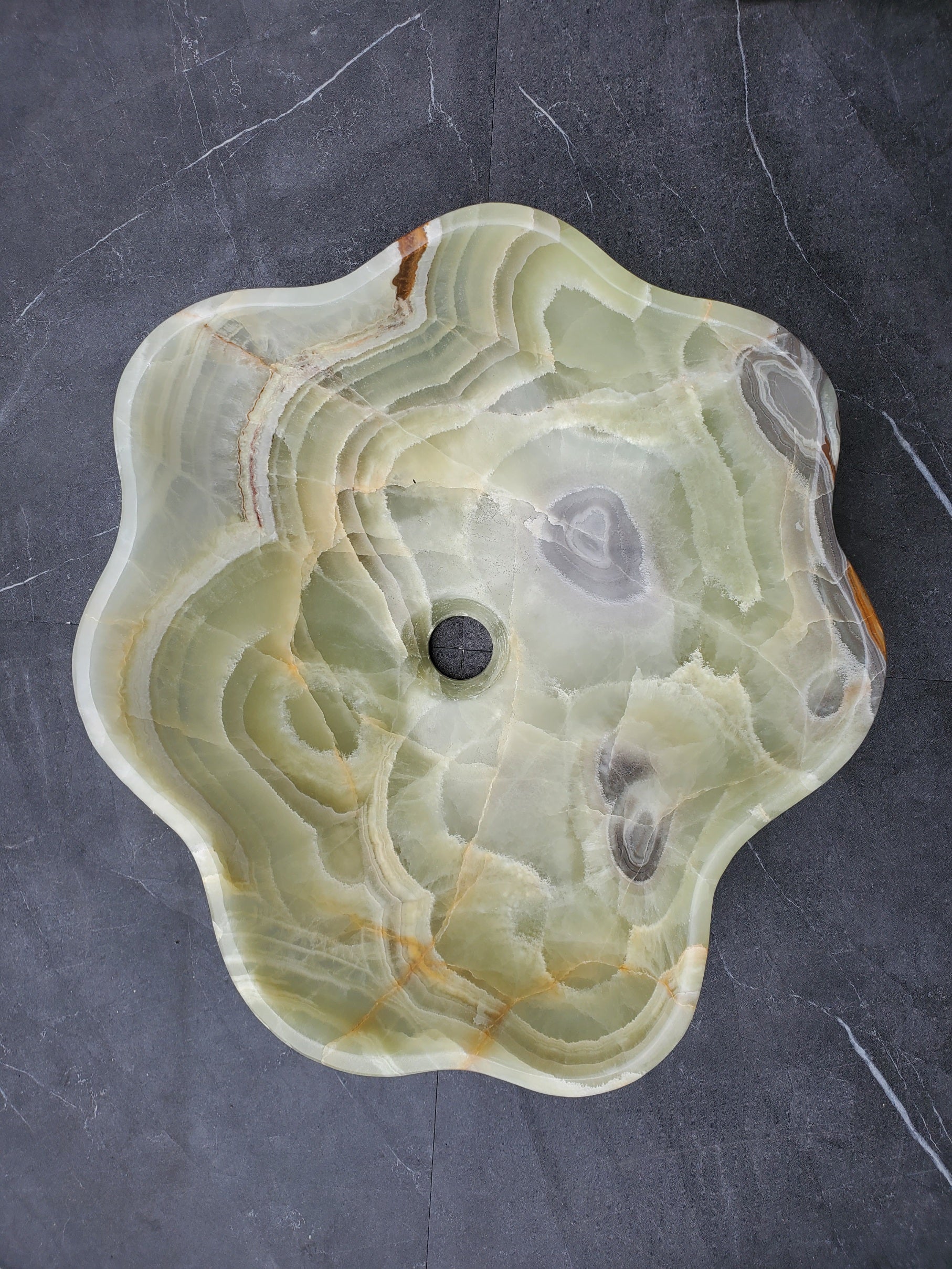 S30_13 Onyx Stone Vessel Bathroom Sink