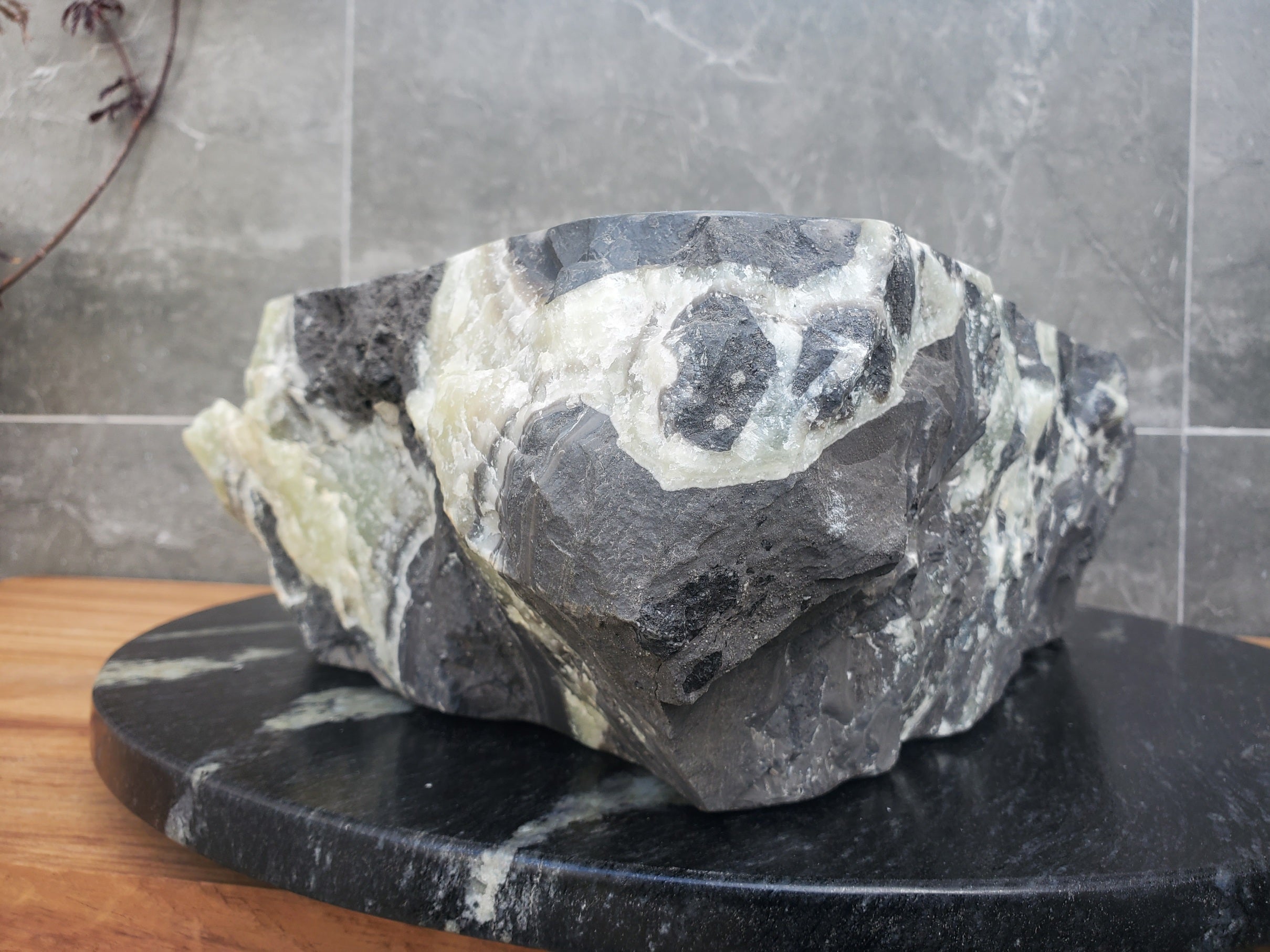 S30_21 Onyx Stone Vessel Bathroom Sink - 16.5 x 11 inch
