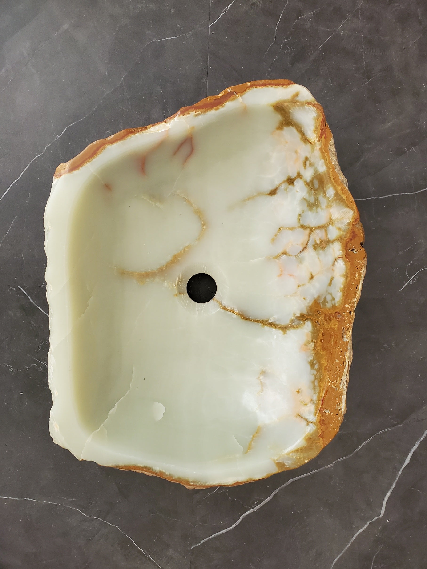 S25_25 Onyx Stone Vessel Bathroom Sink