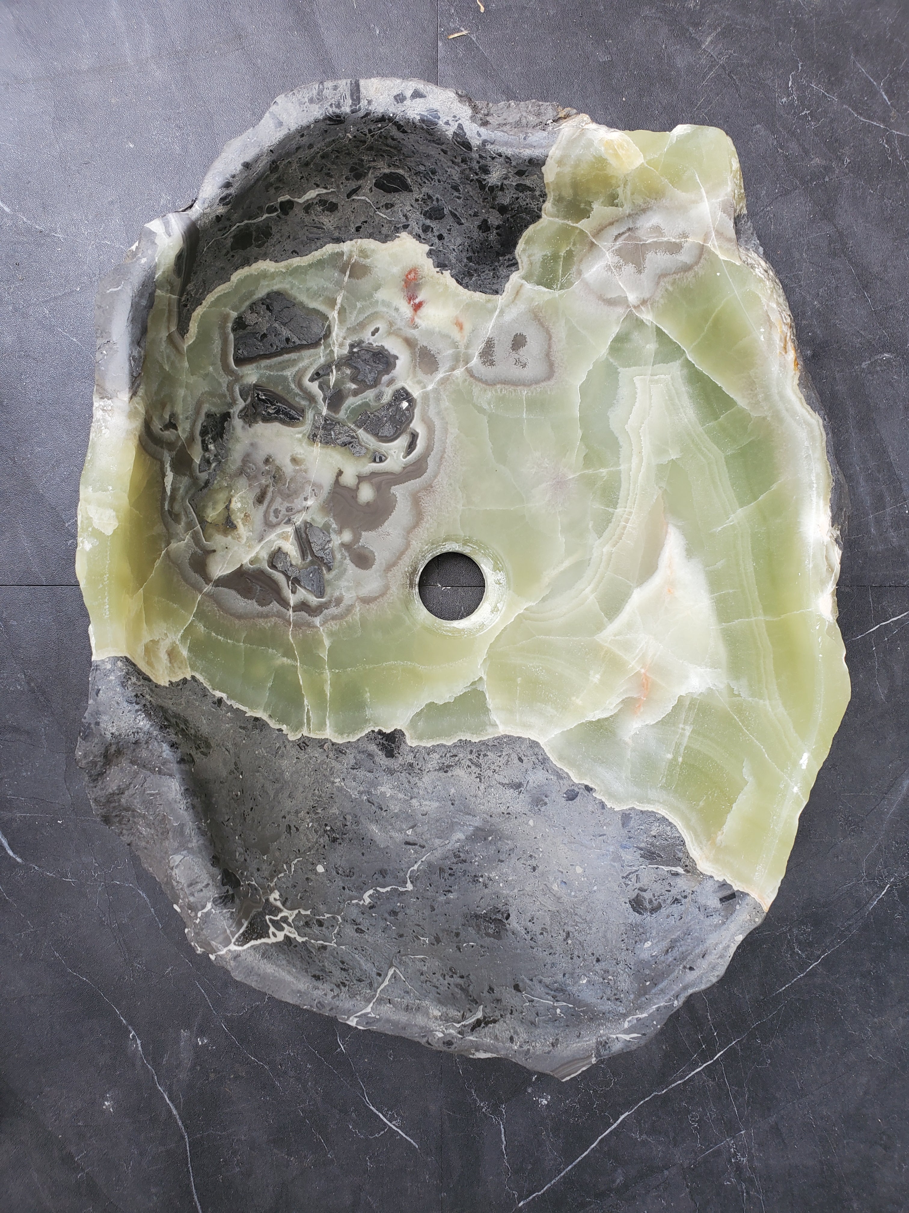 S30_27 Onyx Stone Vessel Bathroom Sink