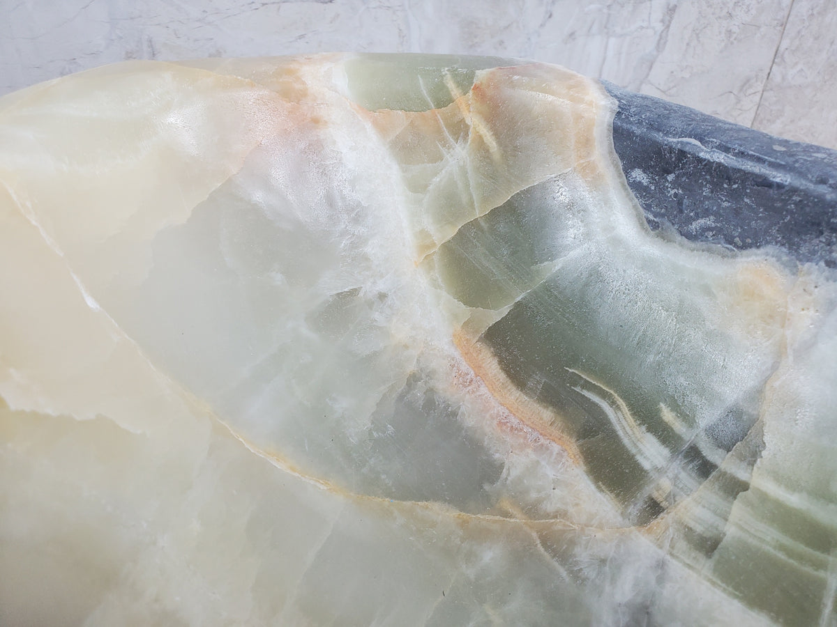 S24_07 Onyx Stone Vessel Bathroom Sink