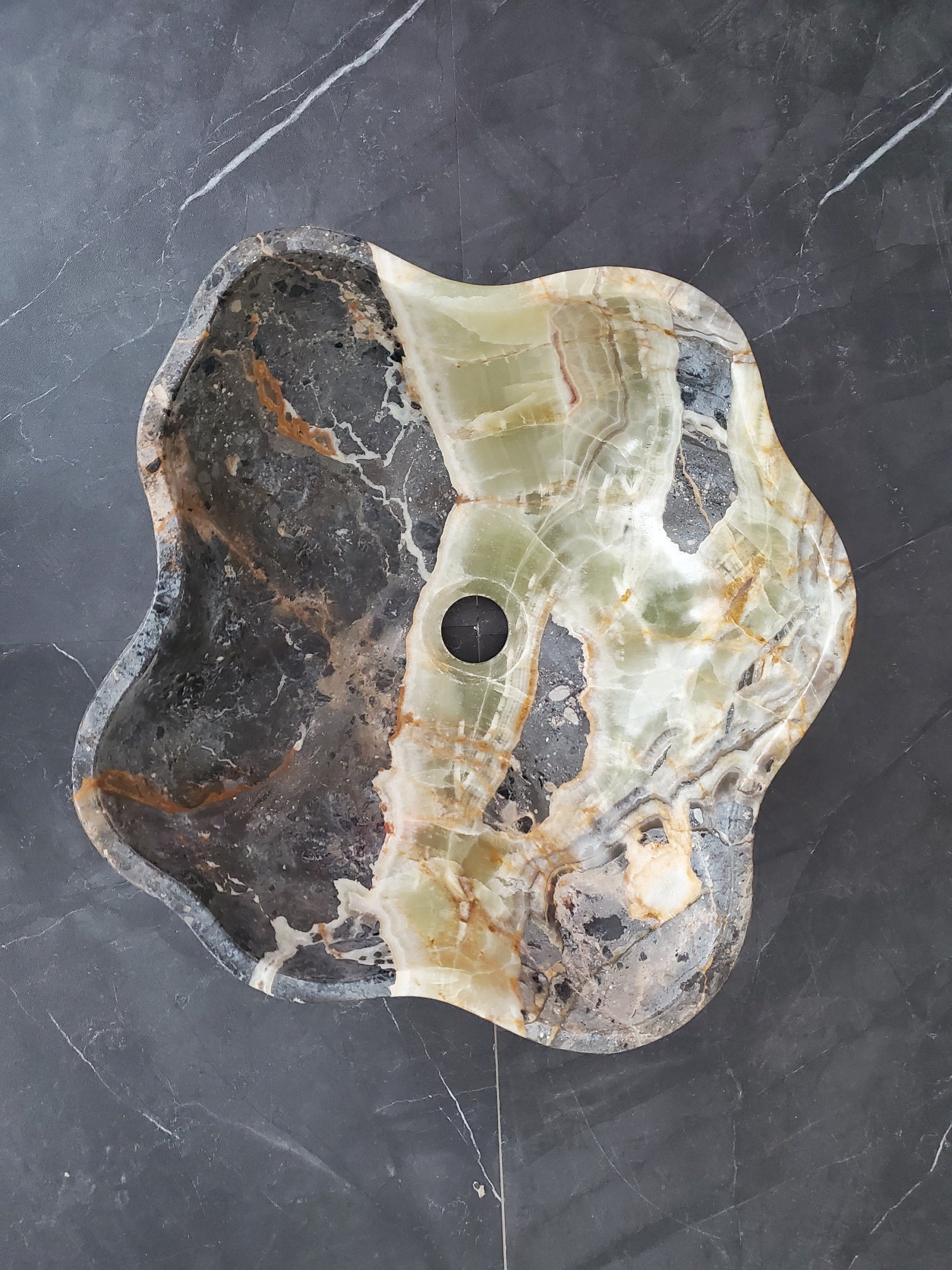 S28_06 Natural Stone Vessel Bathroom Sink