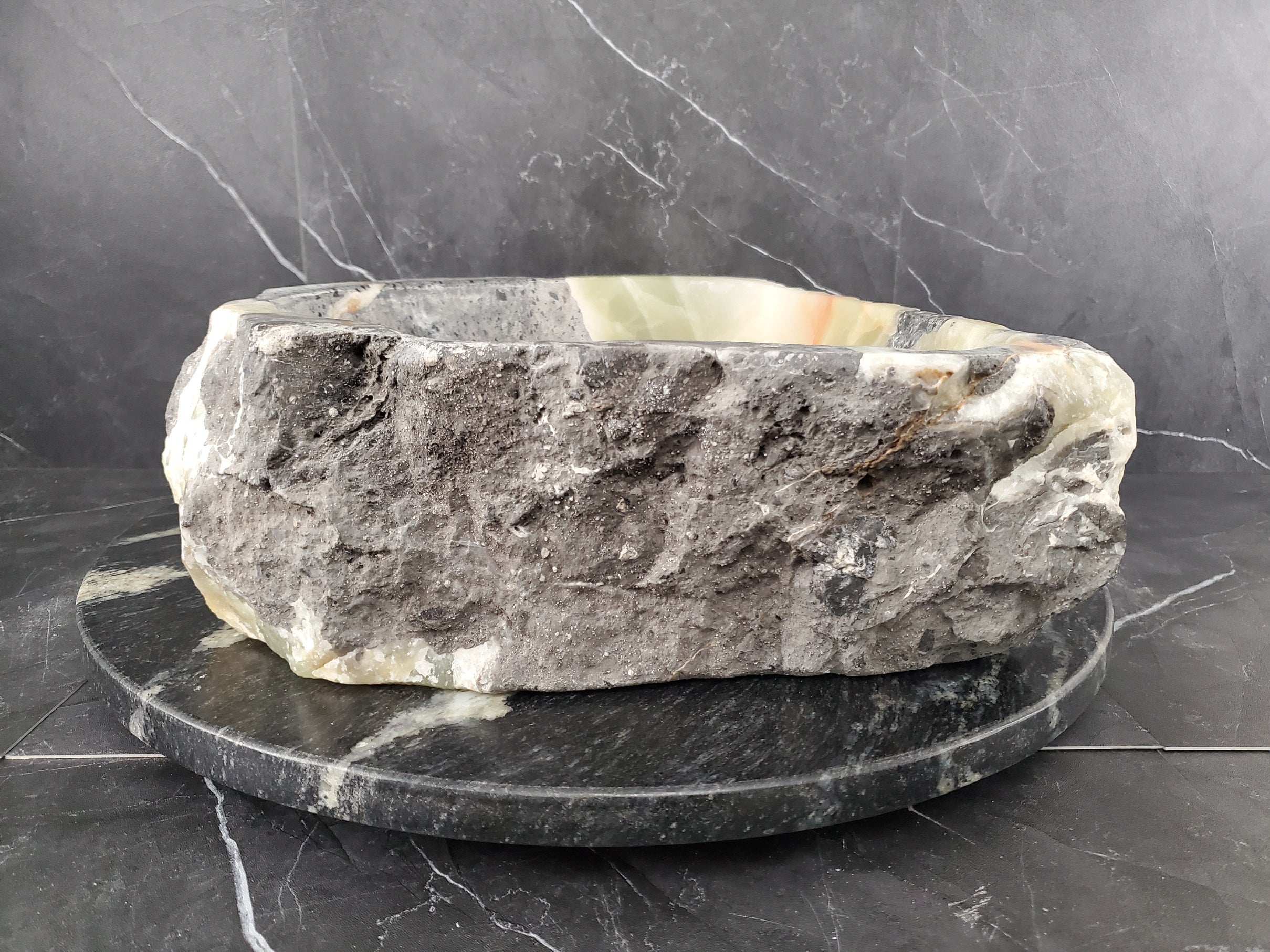 S26_07 Onyx Stone Vessel Bathroom Sink - 18 x 13 inch