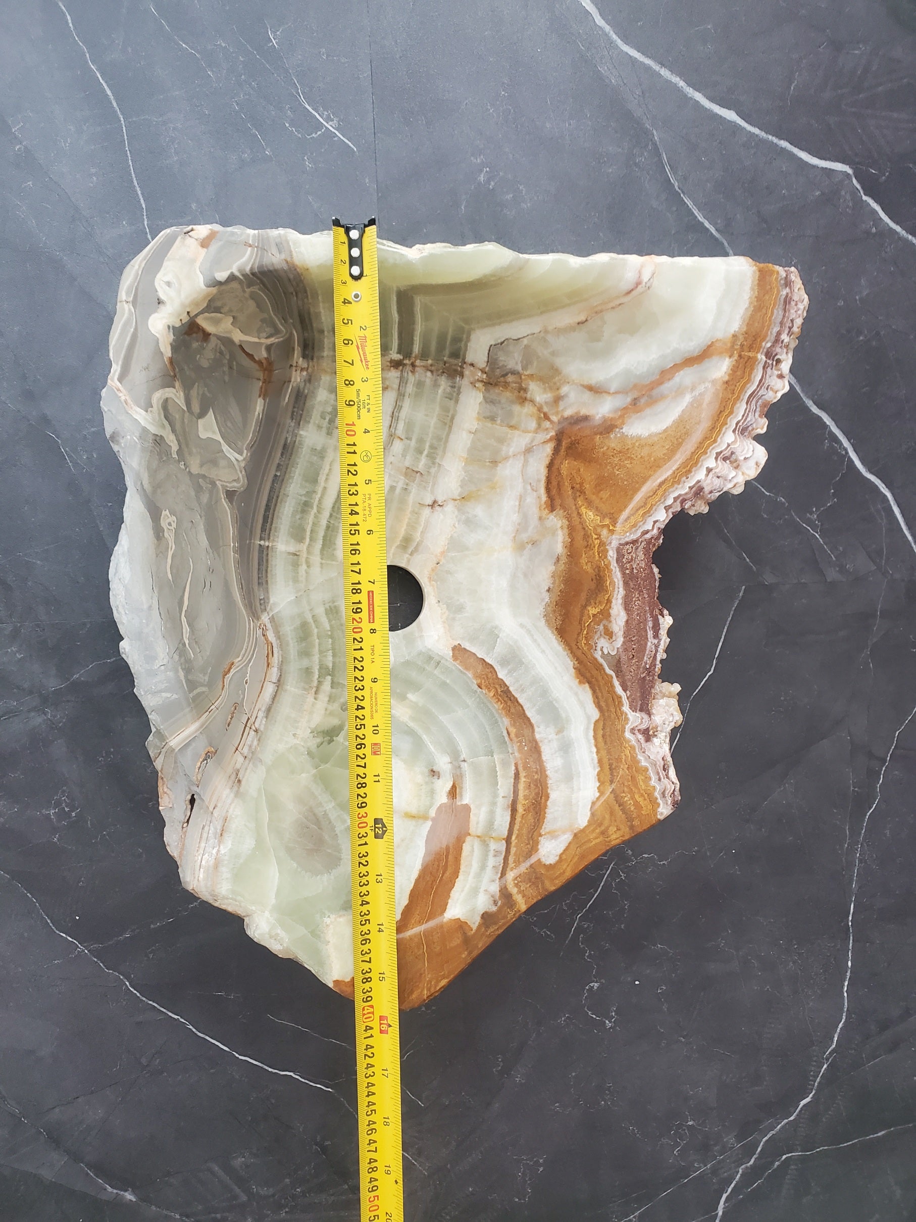 SET1028 Onyx Stone Vessel Bathroom Sink (Set of Two)