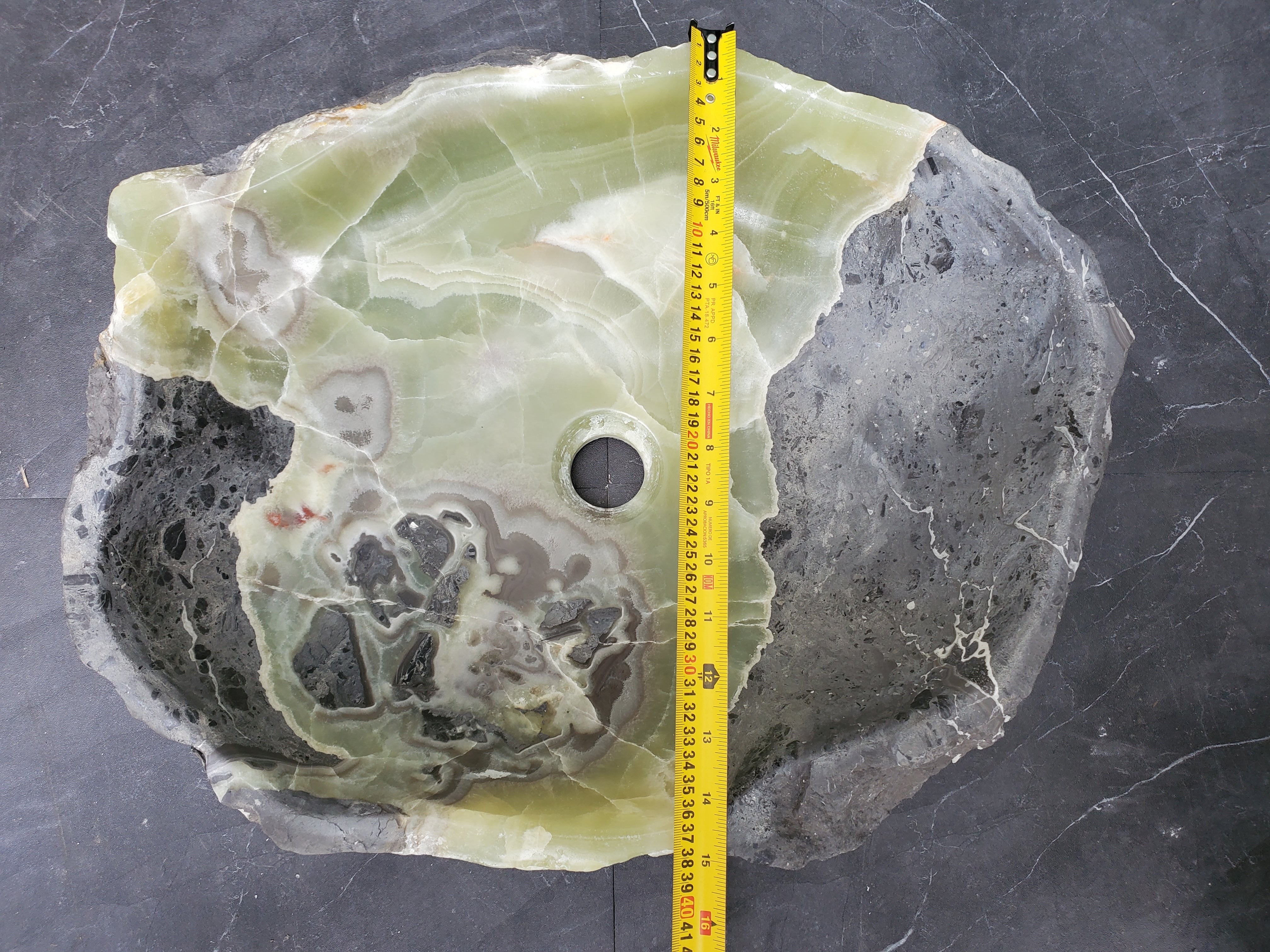 S30_27 Onyx Stone Vessel Bathroom Sink