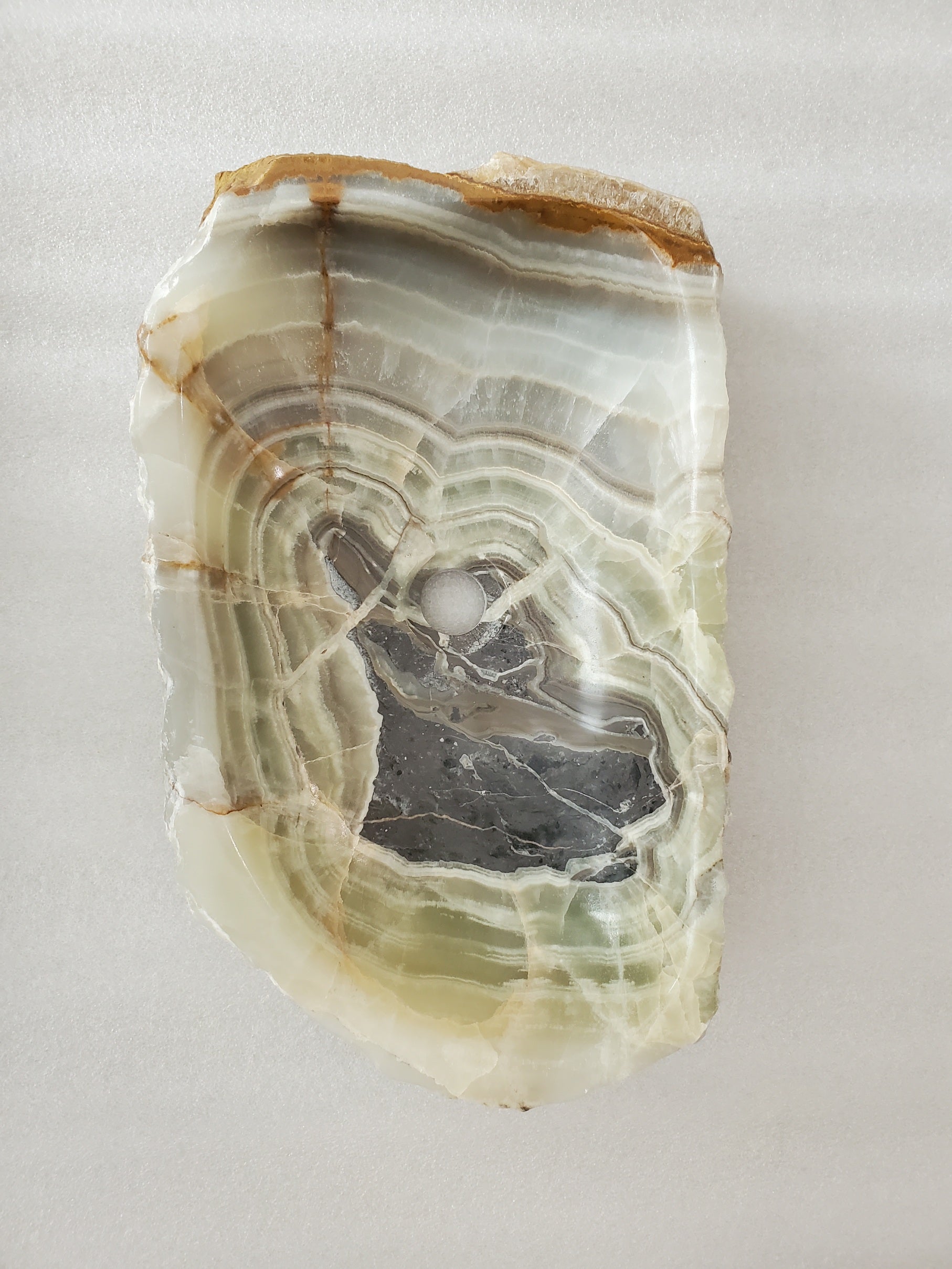 S23_23 Onyx Stone Vessel Bathroom Sink - 20 x 12.5 inch