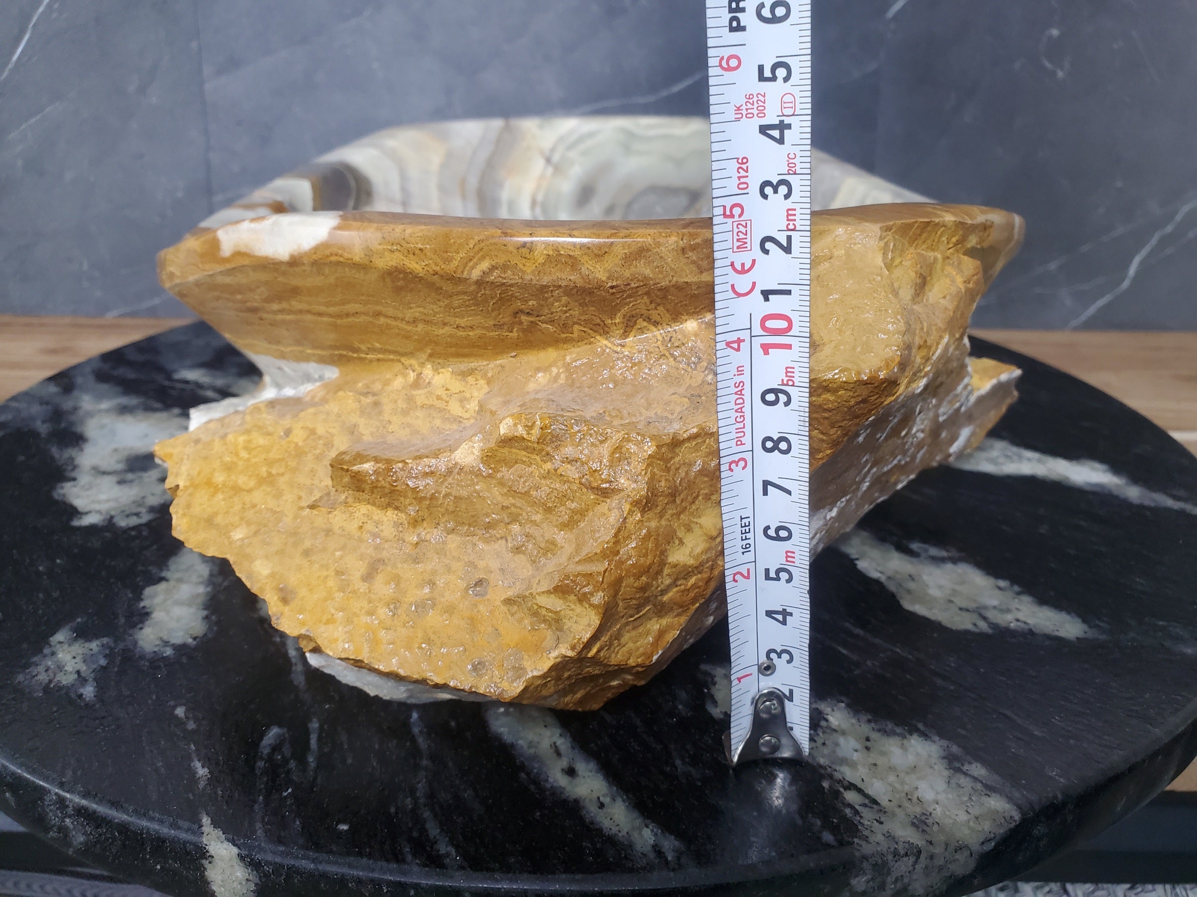 S28_11 Onyx Stone Vessel Bathroom Sink - 17 x 12.5 inch