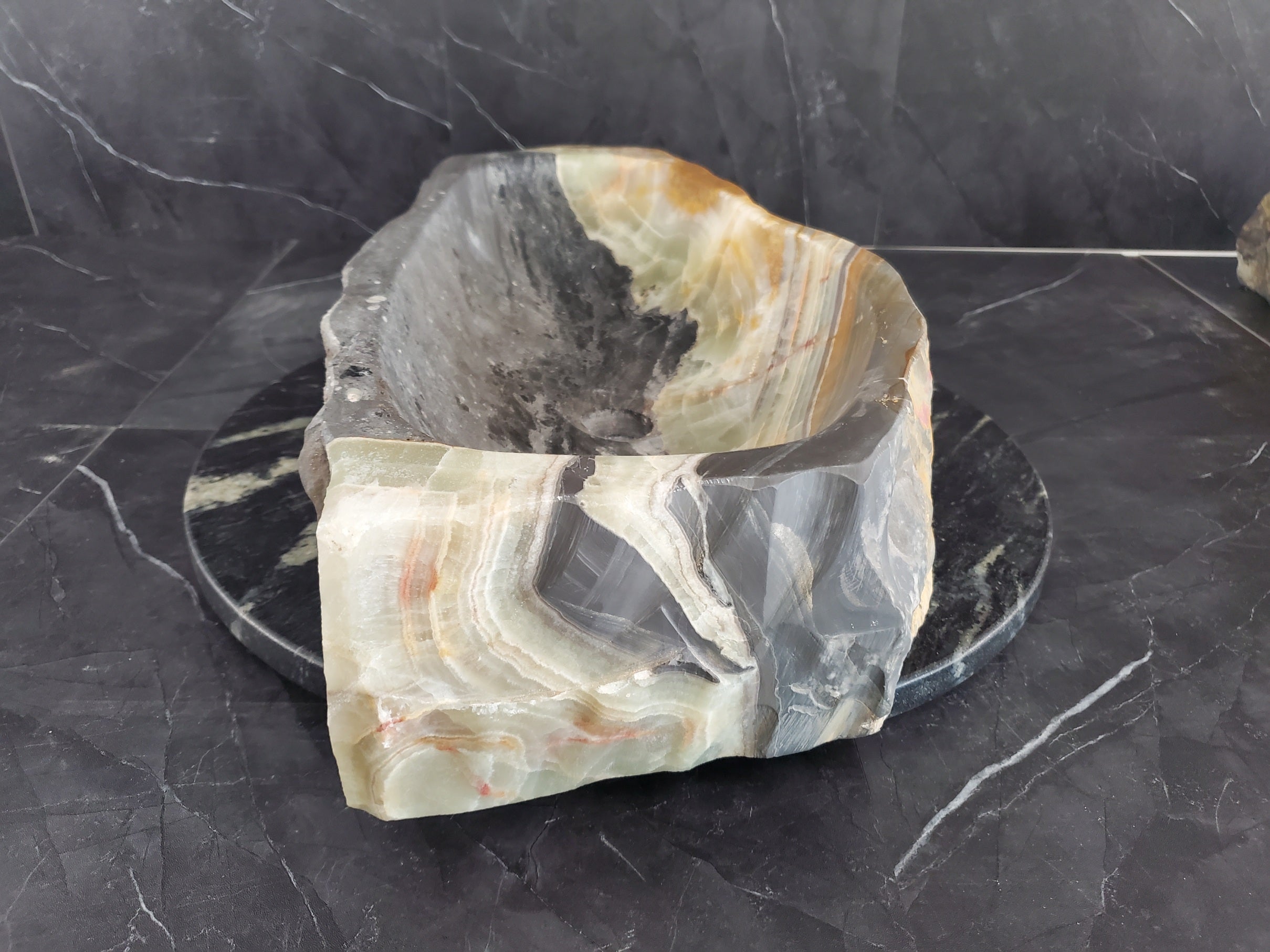 S25_21 Onyx Stone Vessel Bathroom Sink