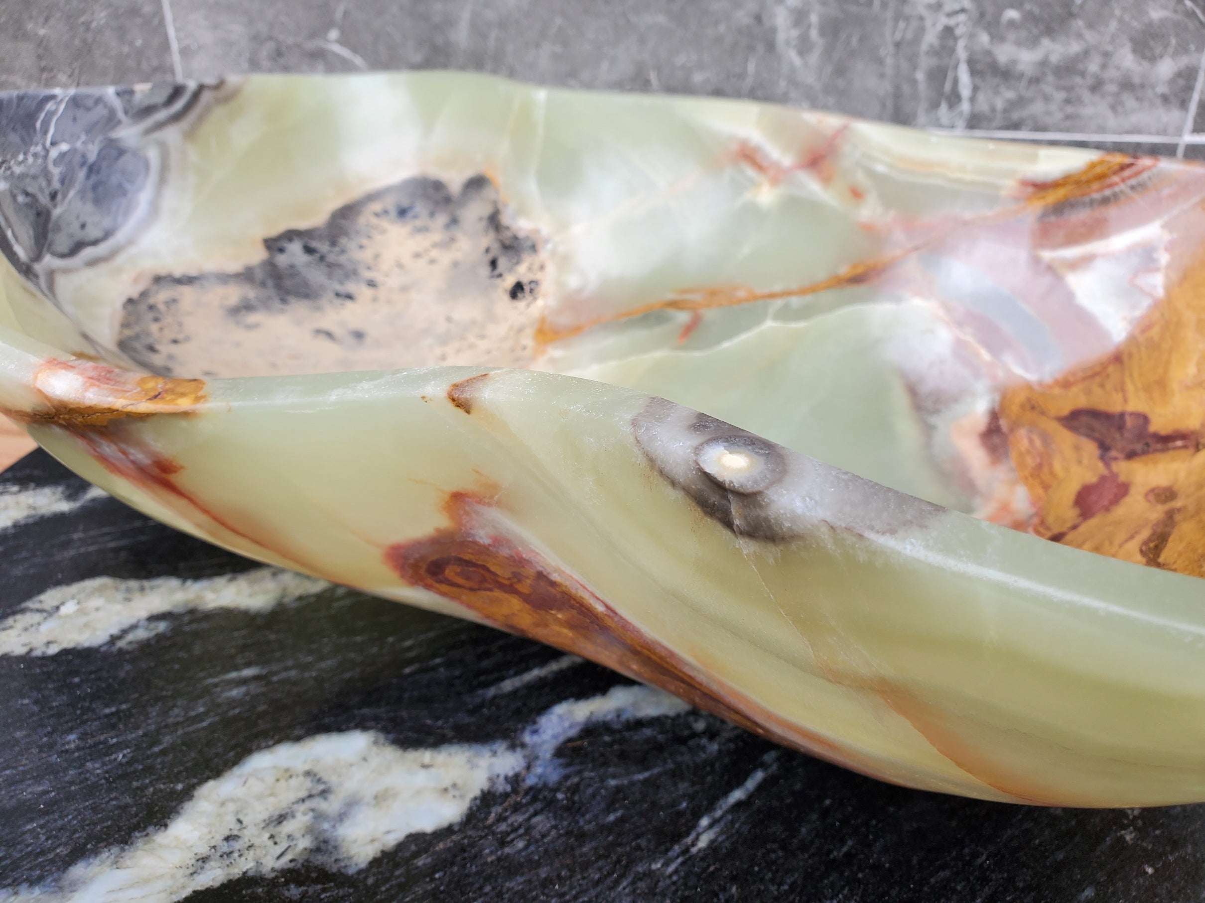 S30_30 Onyx Stone Vessel Bathroom Sink