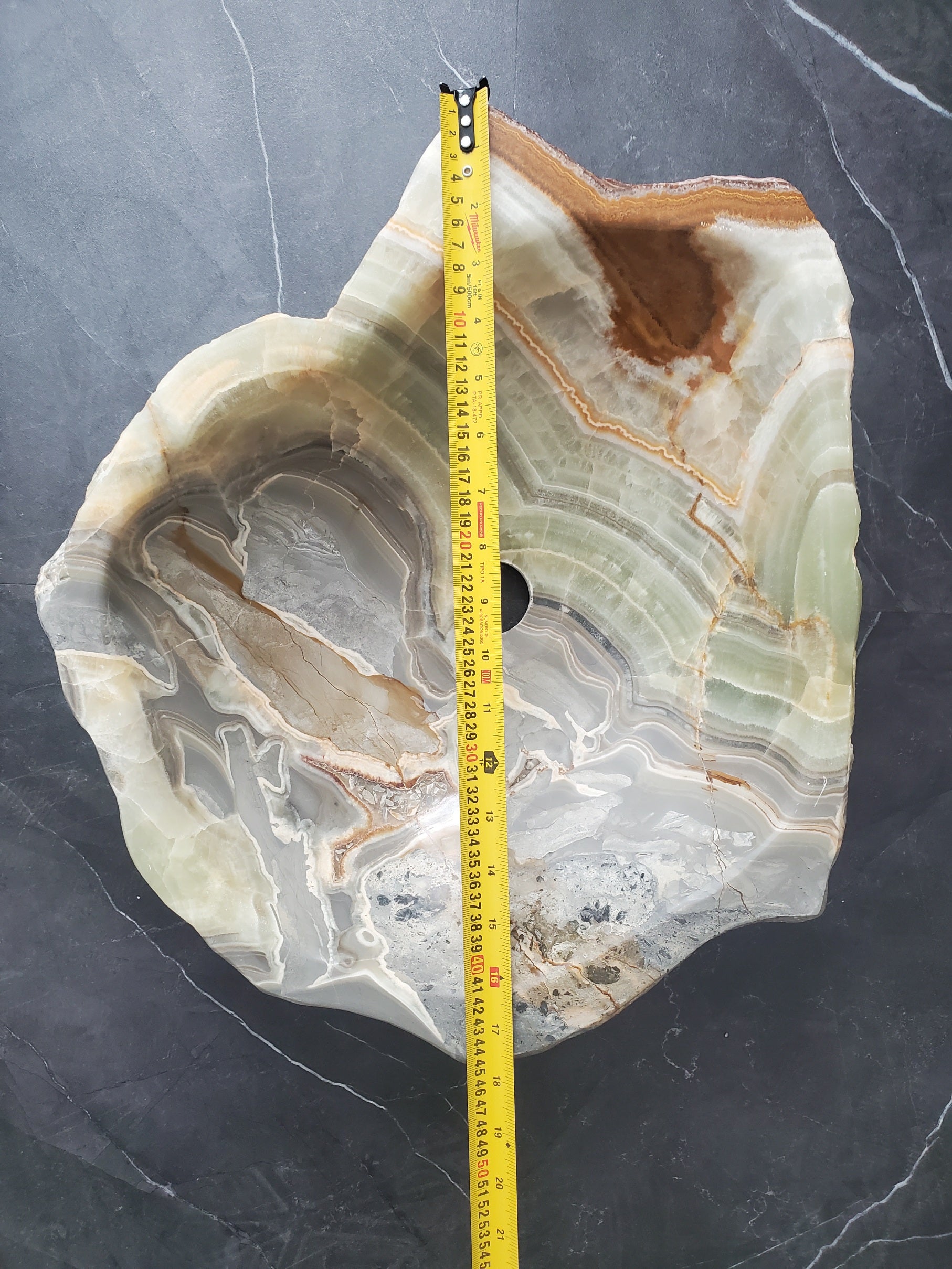 SET1029 Onyx Stone Vessel Bathroom Sink (Set of Two)