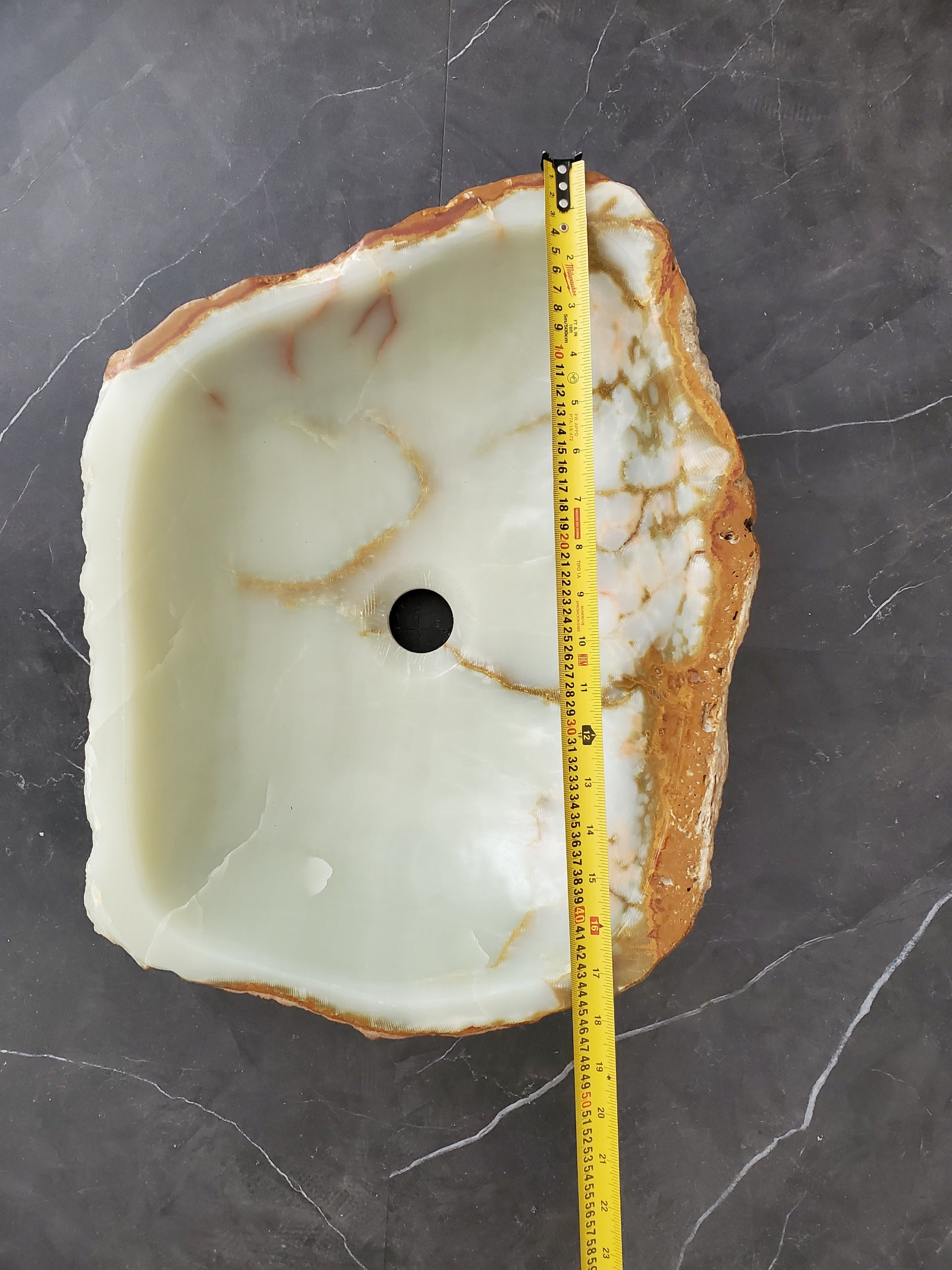 S25_25 Onyx Stone Vessel Bathroom Sink