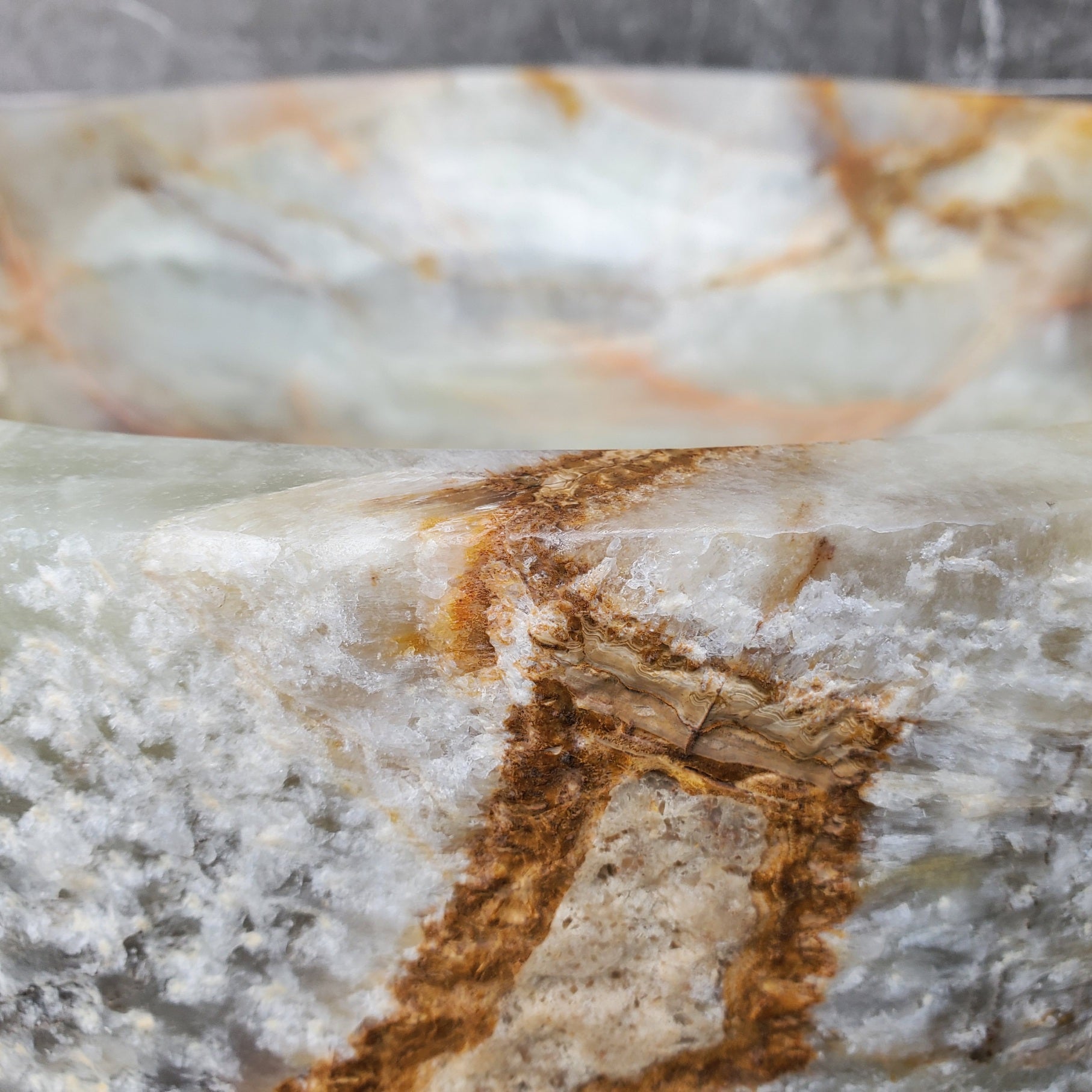 S29_29 Onyx Stone Vessel Bathroom Sink - 15 x 15 inch