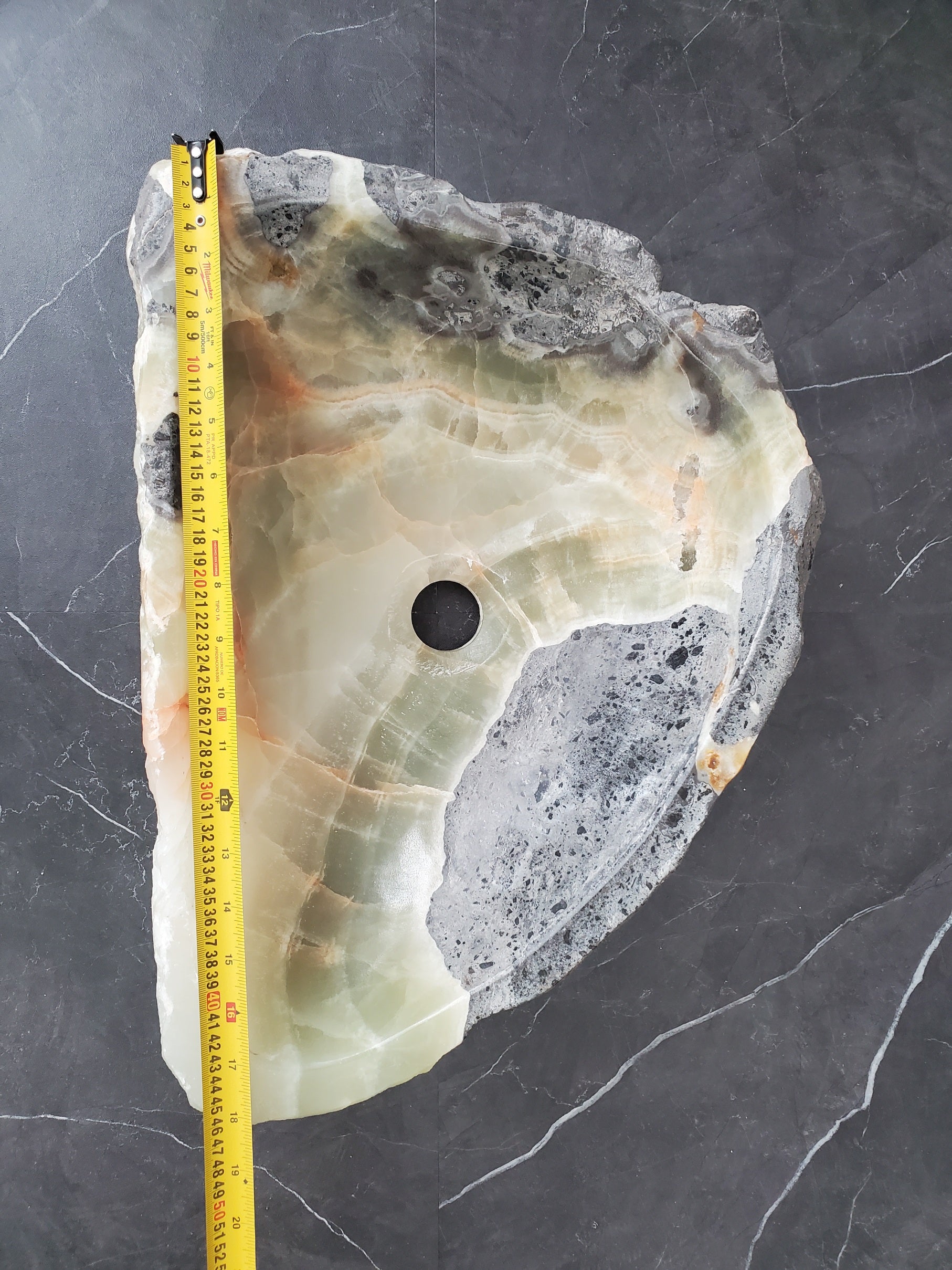 S26_07 Onyx Stone Vessel Bathroom Sink