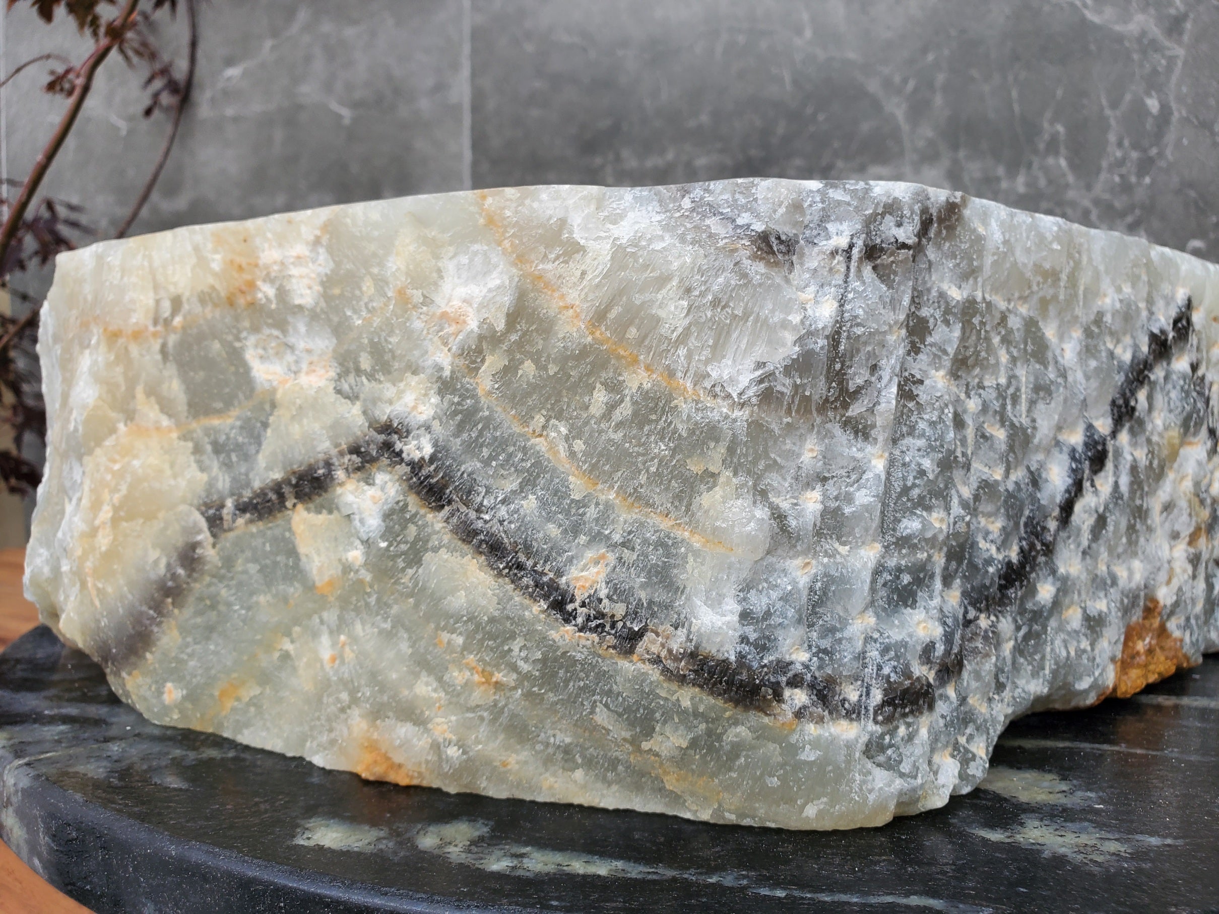S29_33 Onyx Stone Vessel Bathroom Sink - 18 x 12.5 inch
